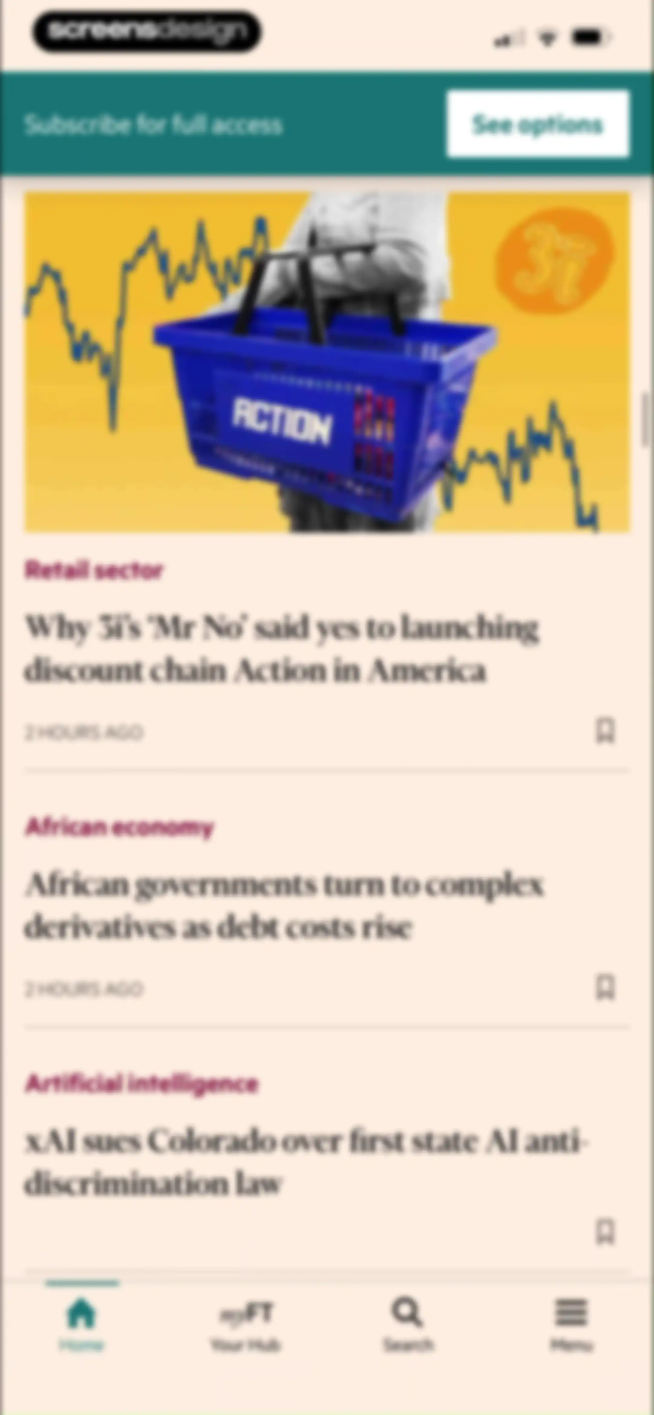 Financial Times: Business News screen 56