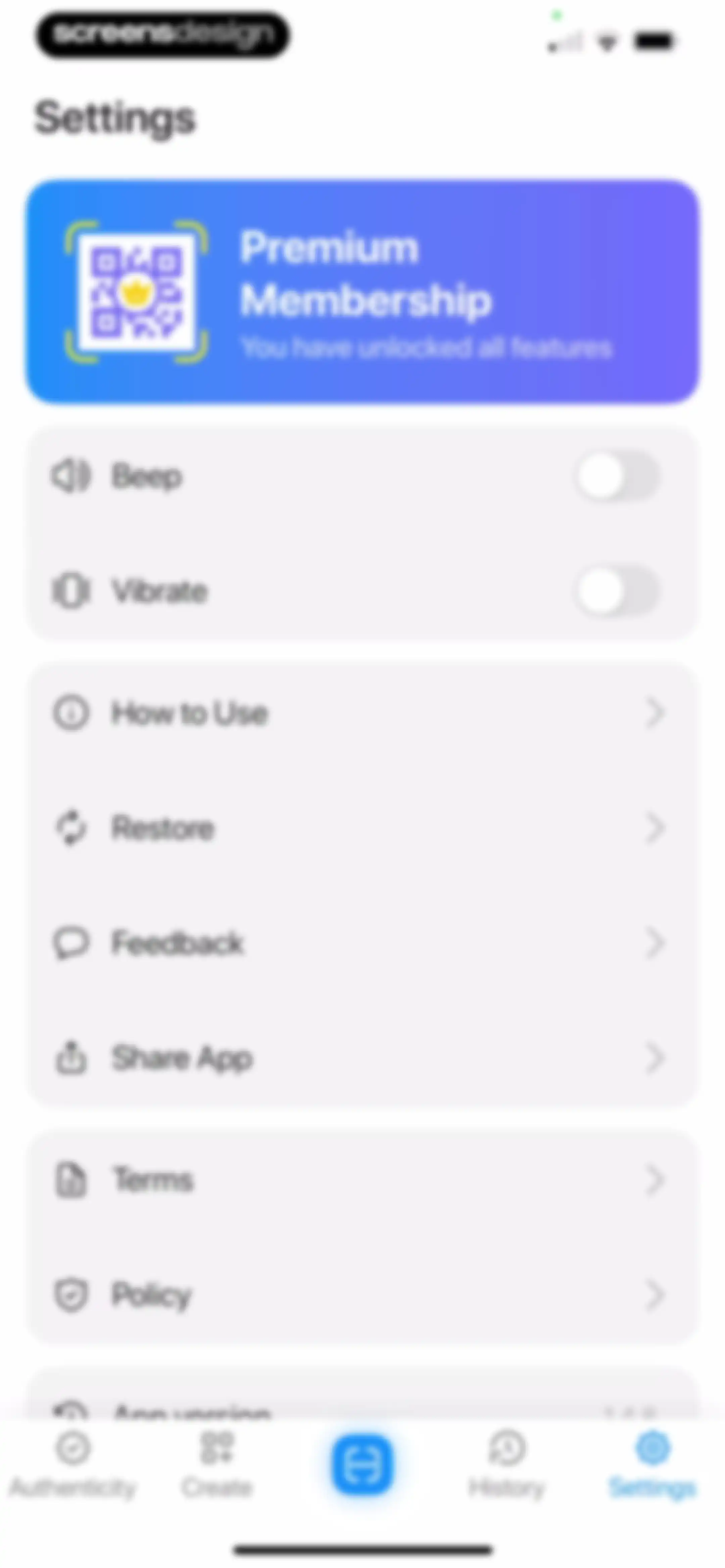 QR Code Reader, Scan Barcode screen 72
