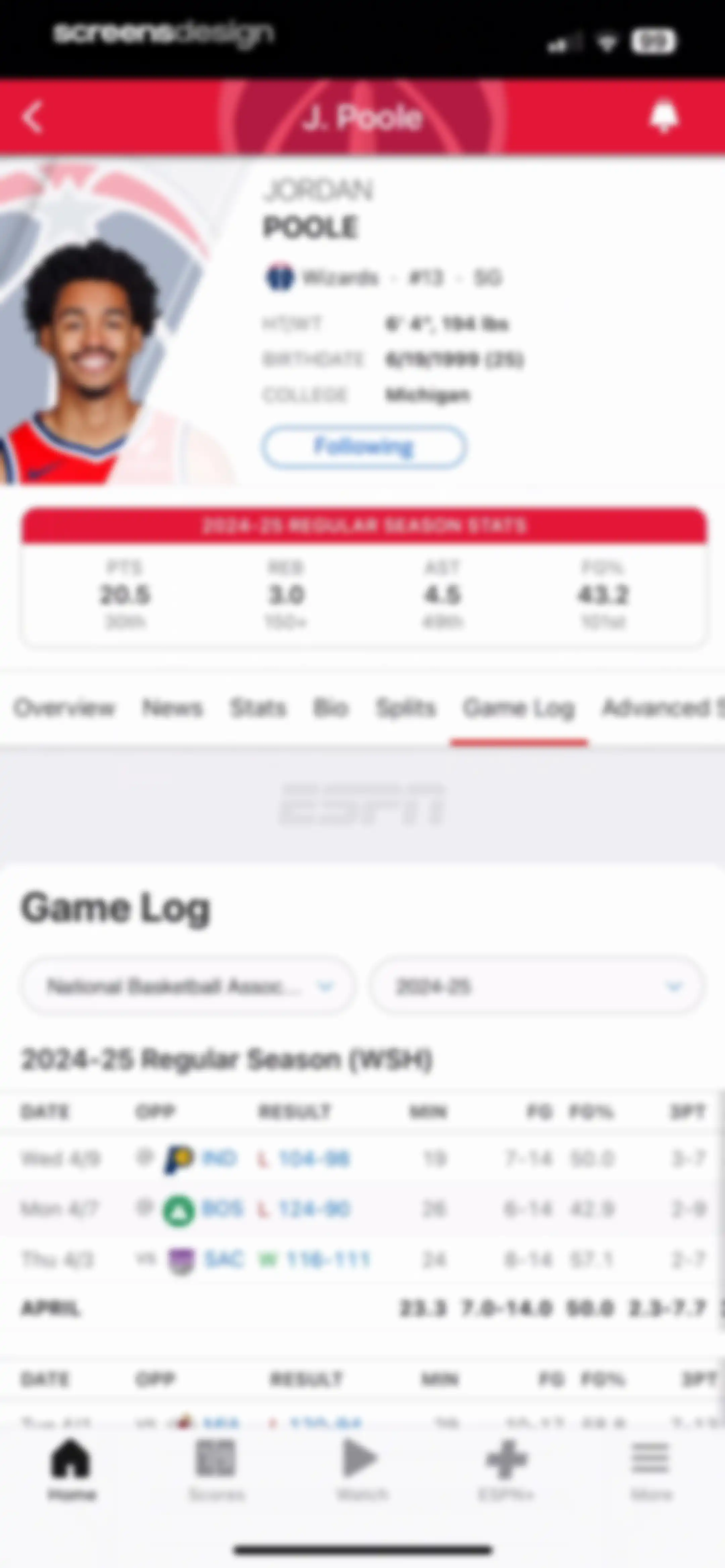 ESPN: Live Sports & Scores screen 24