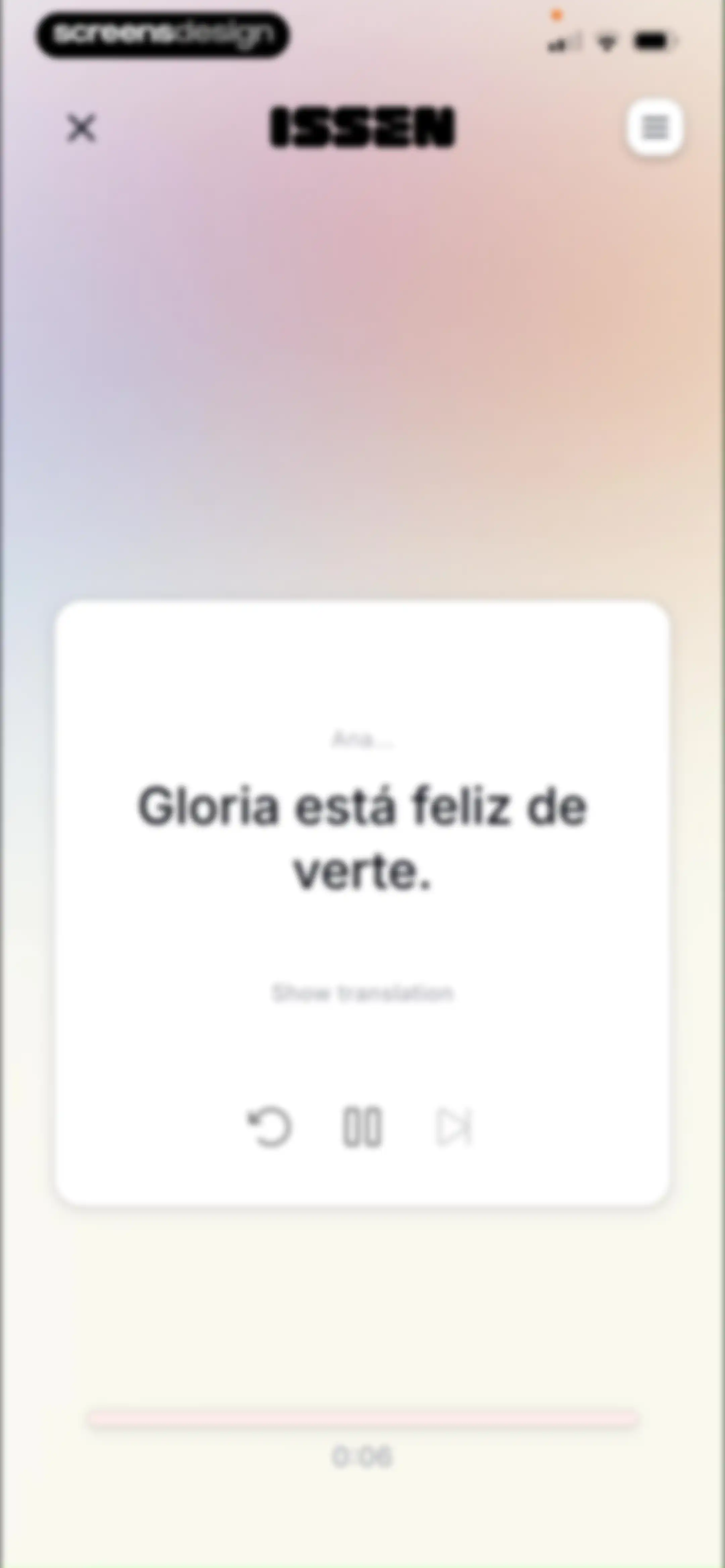 ISSEN - Voice Tutor screen 44