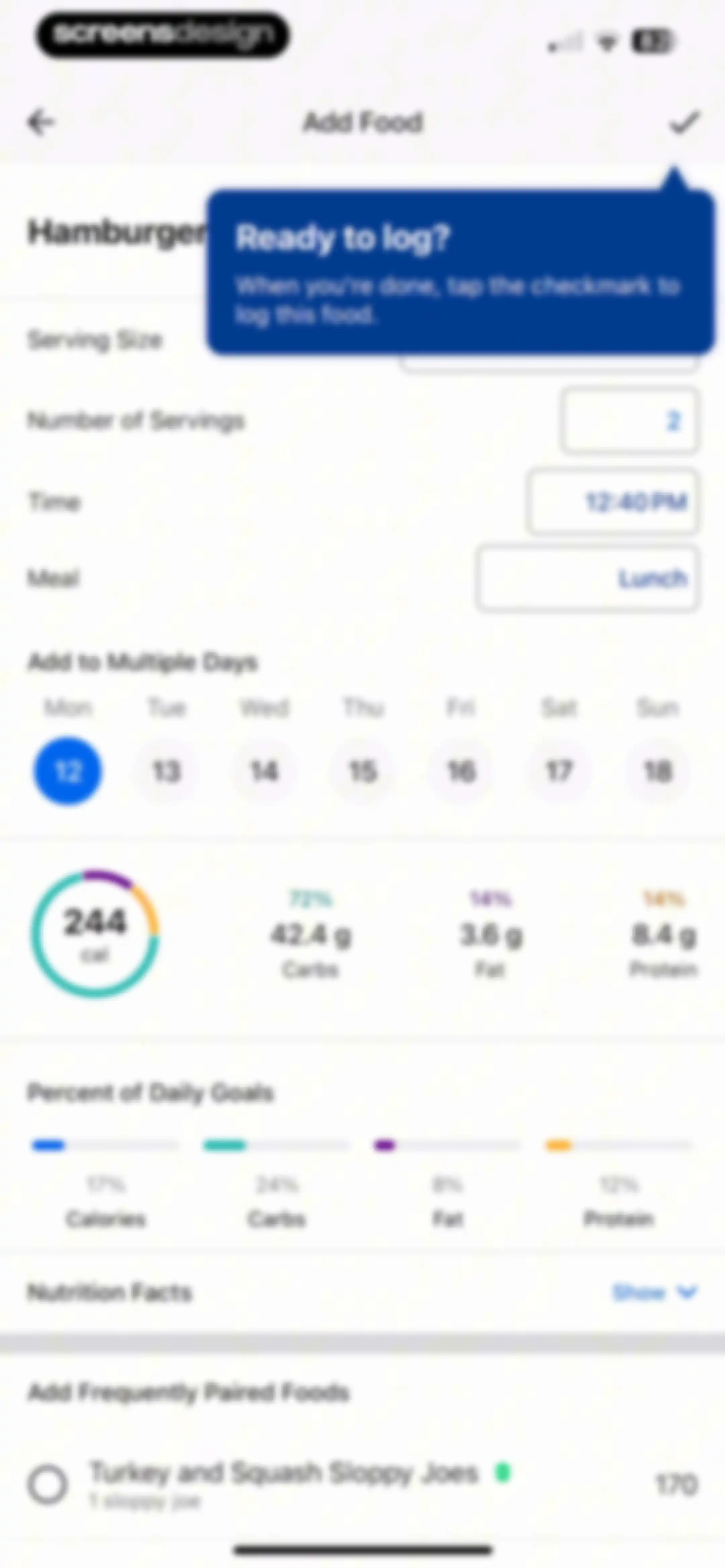 MyFitnessPal: Calorie Counter screen 125