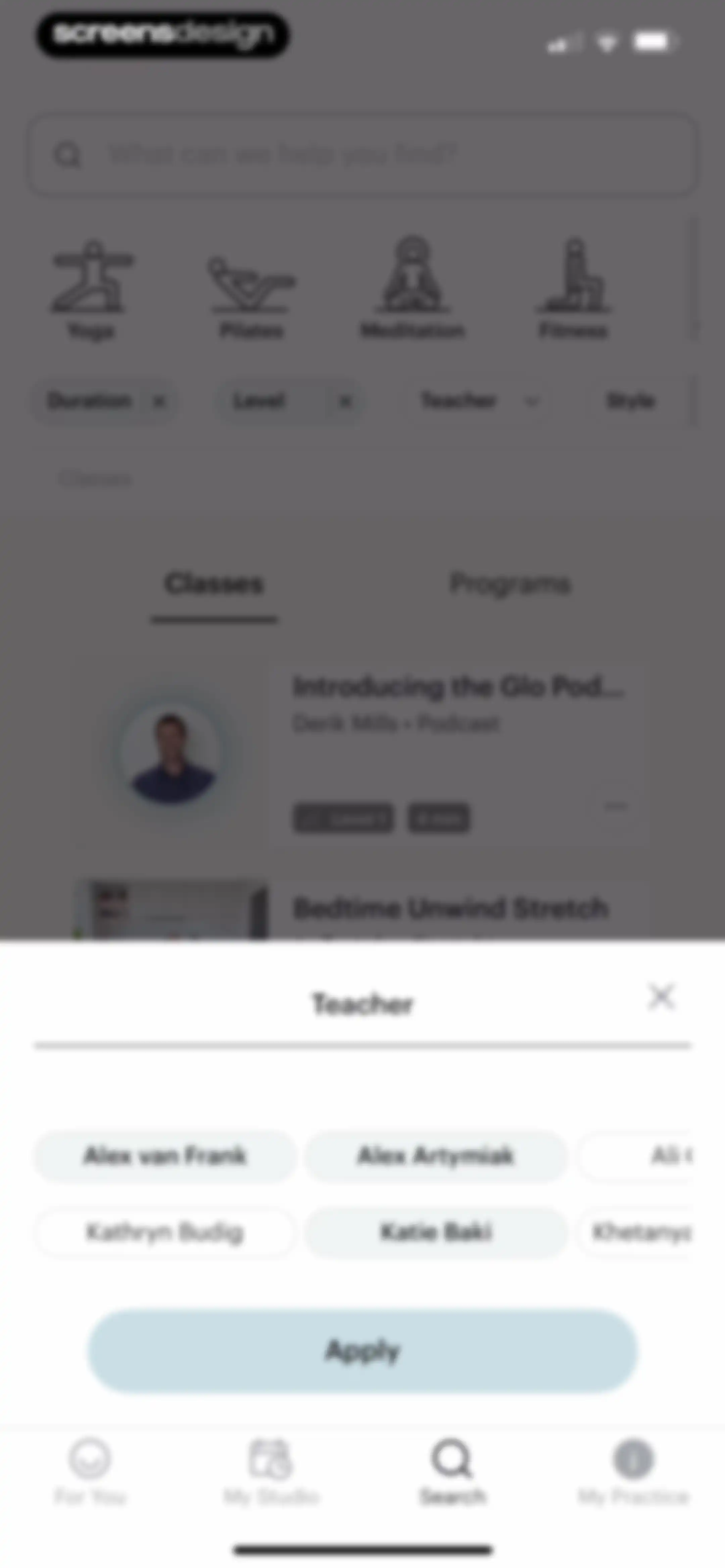 Glo | Yoga and Meditation App screen 27