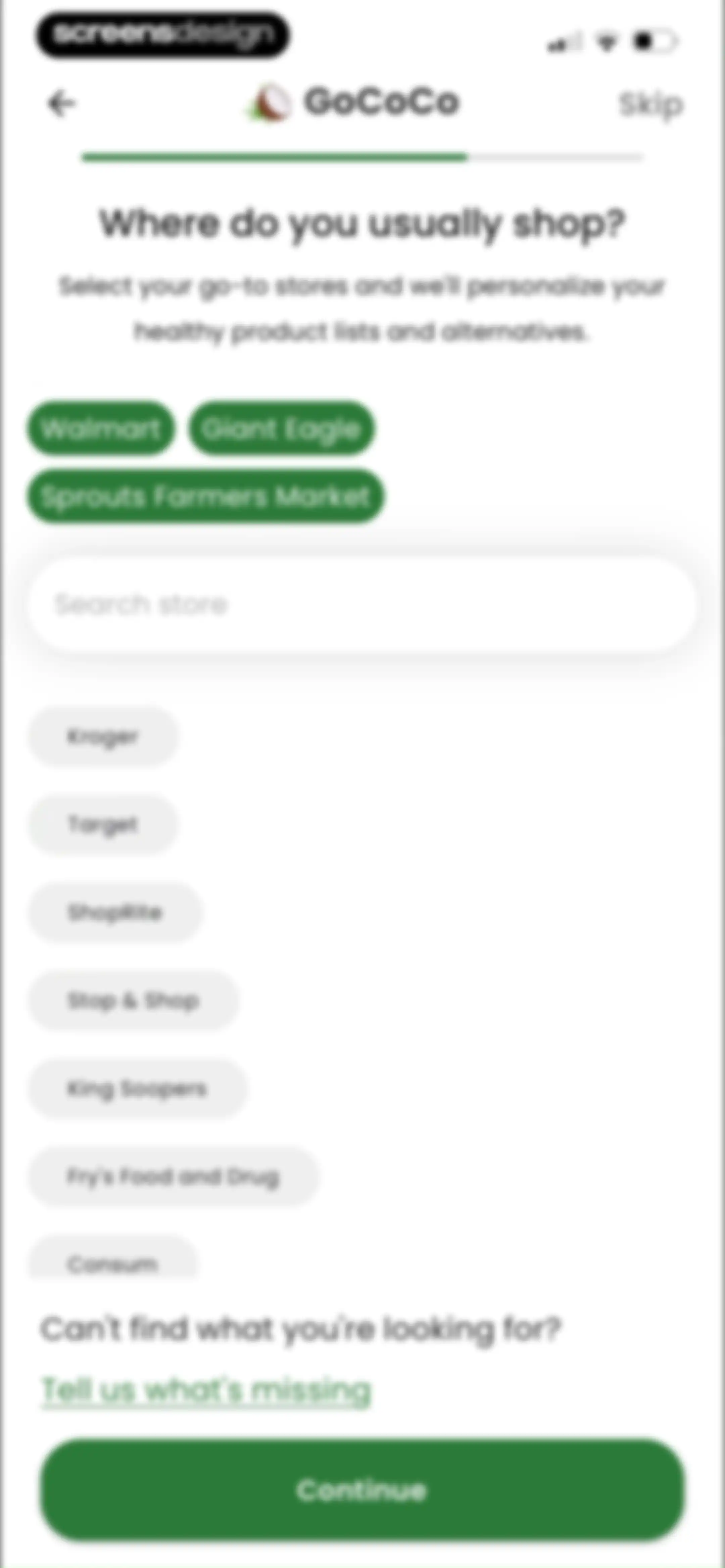 Diabetes food tracker - Gococo screen 28
