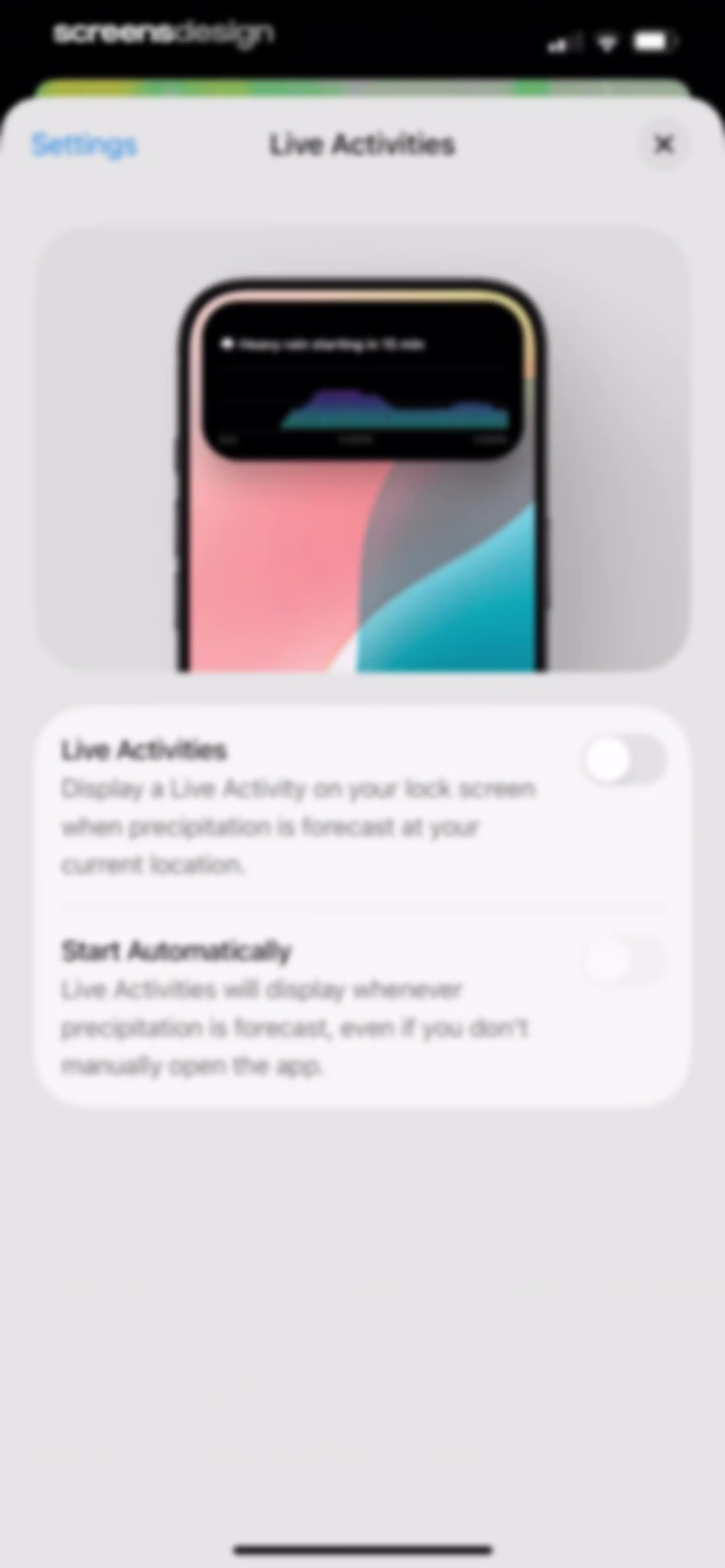 Element: Weather Radar screen 95