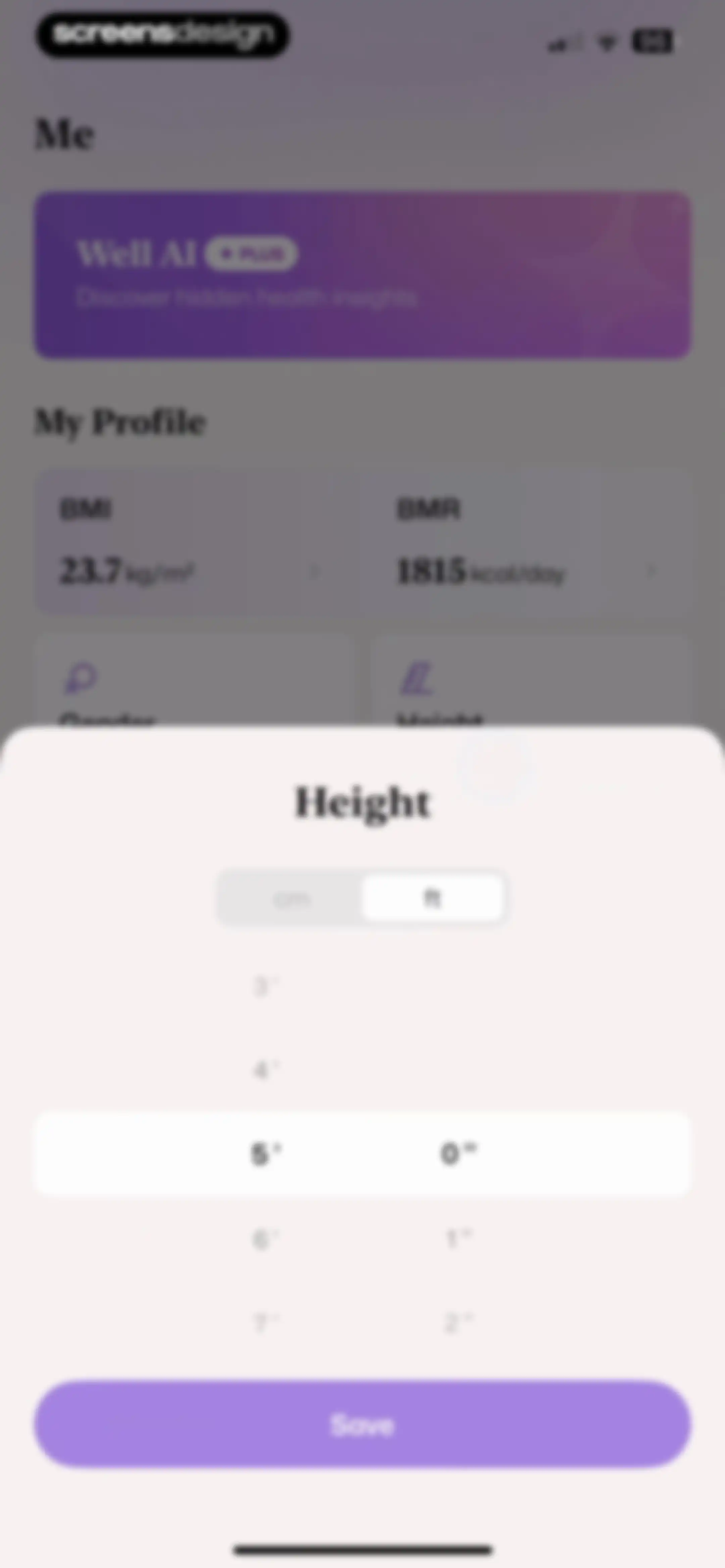 Well AI: Improve Well-being screen 141