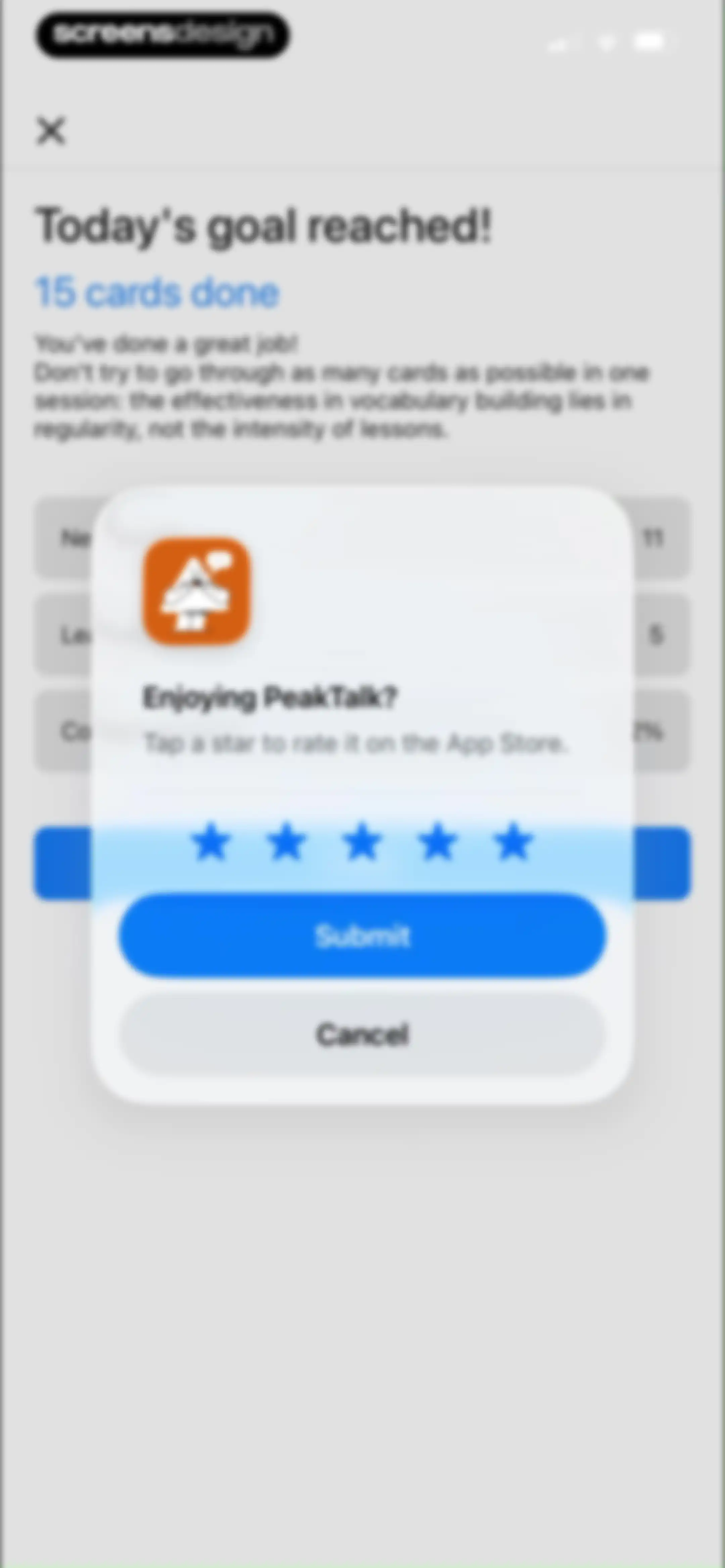 PeakTalk: Job-specific English screen 45