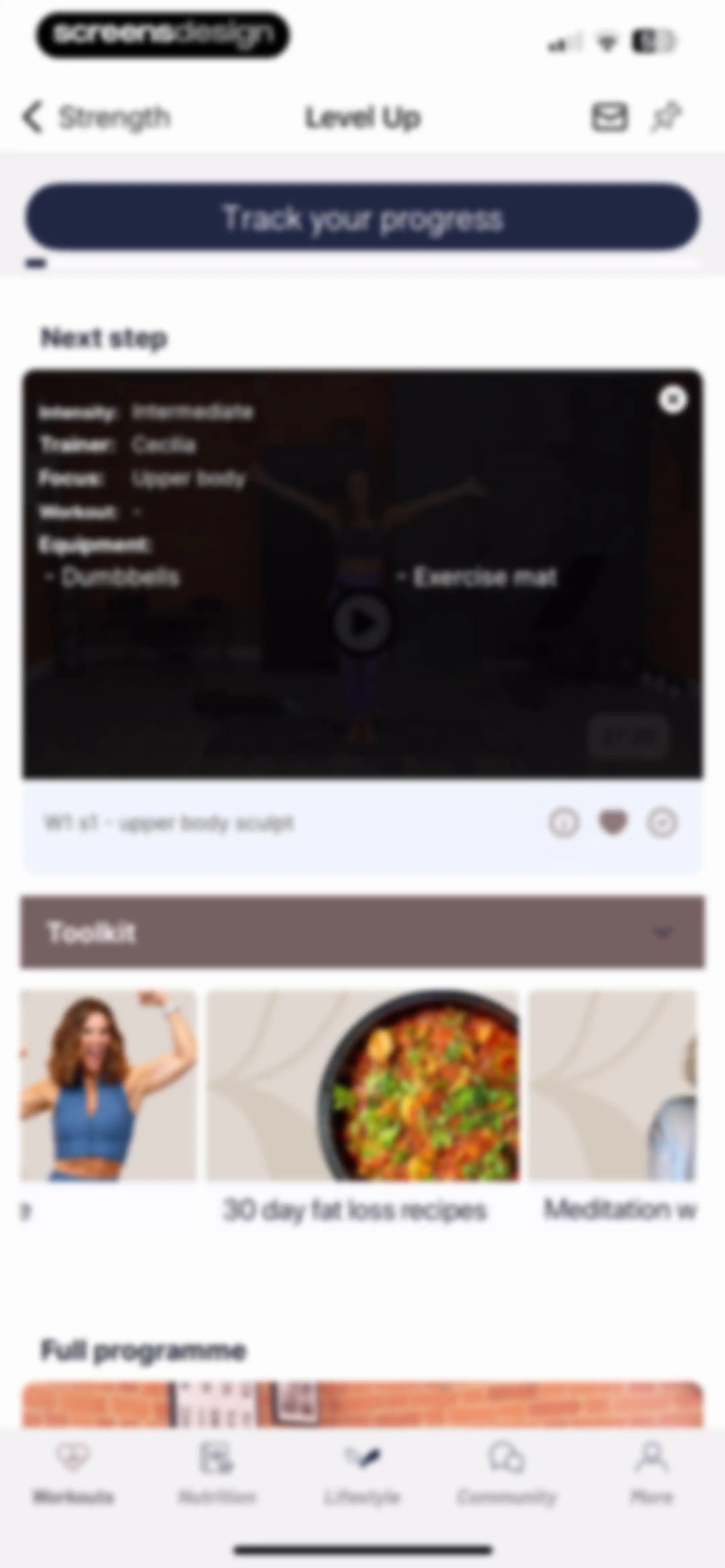 Results Wellness Lifestyle screen 71