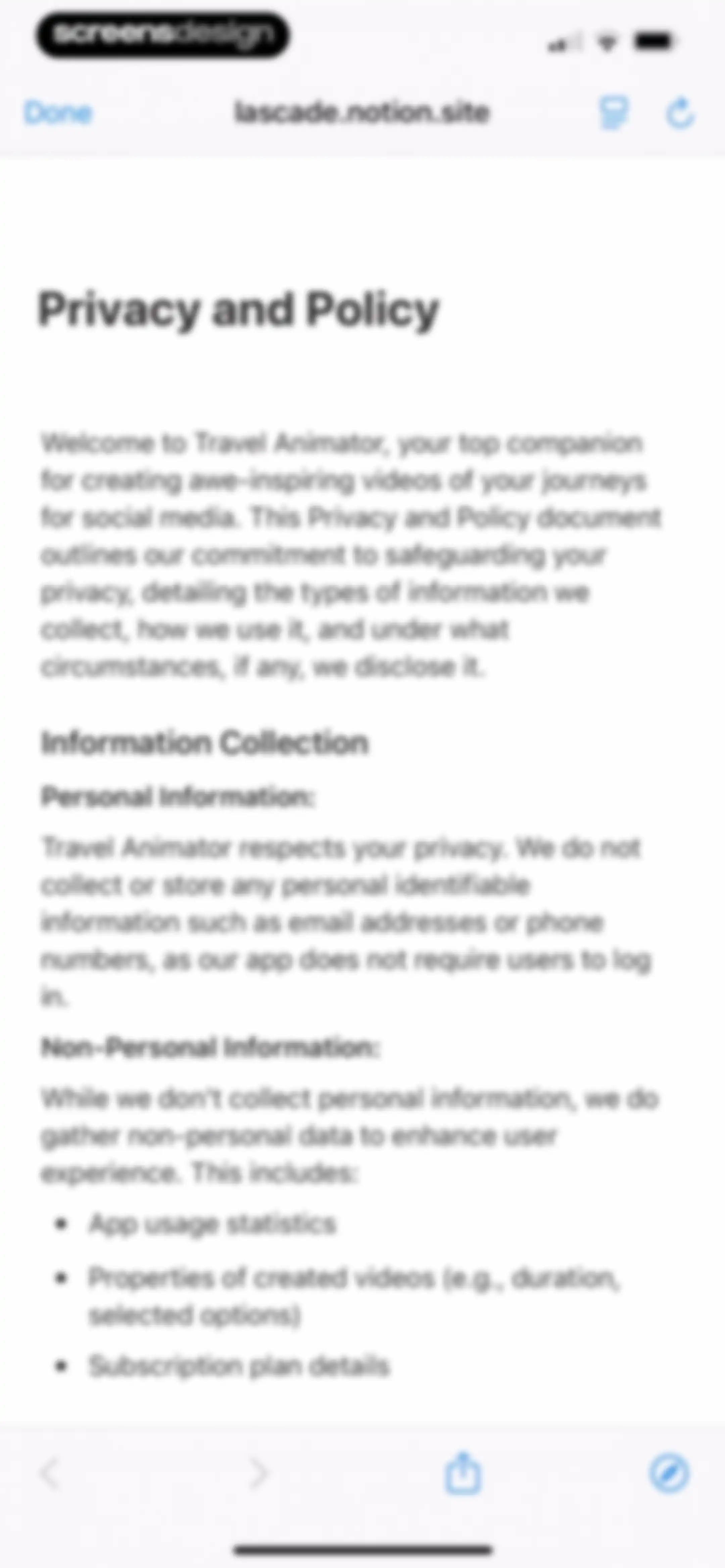 TravelAnimator: Journey Route screen 121
