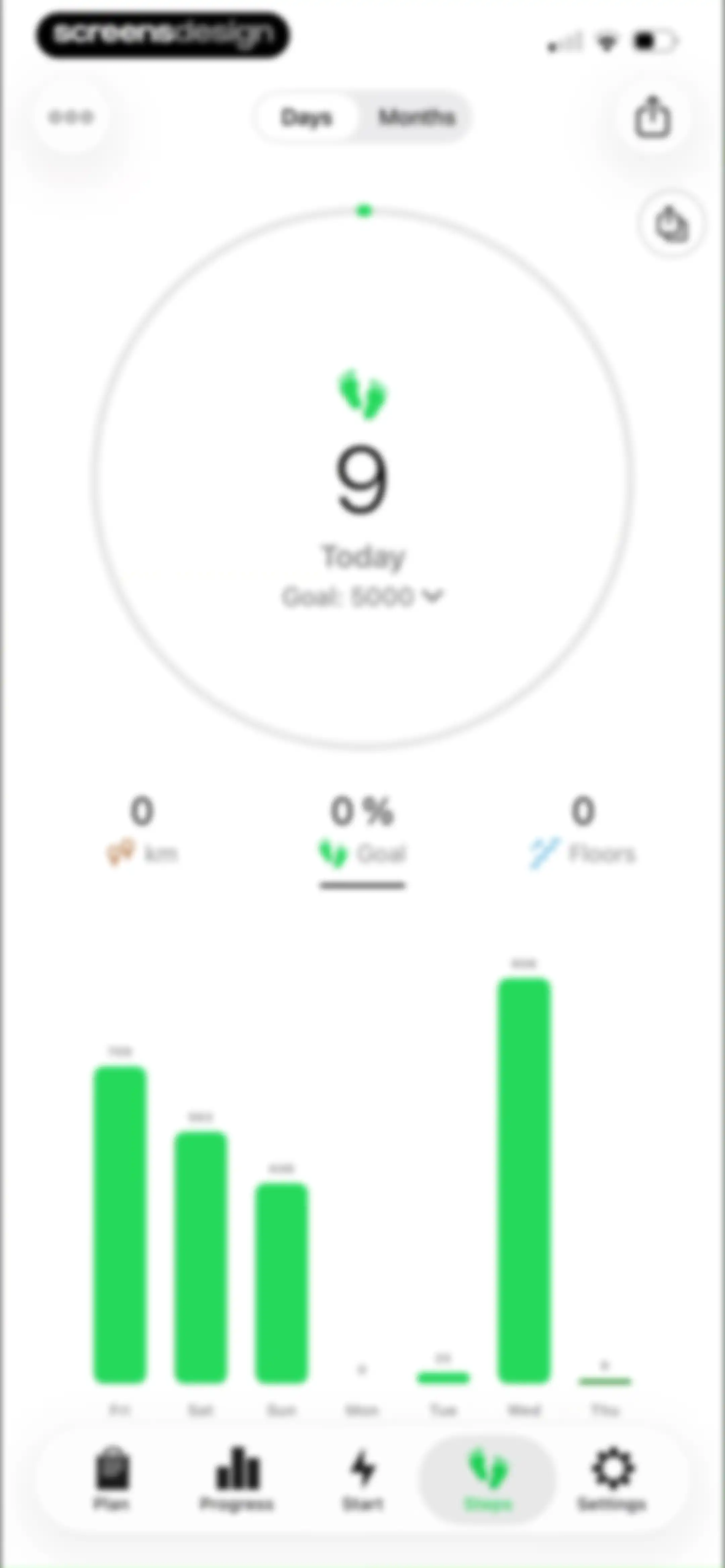 Running Walking Tracker Goals screen 74