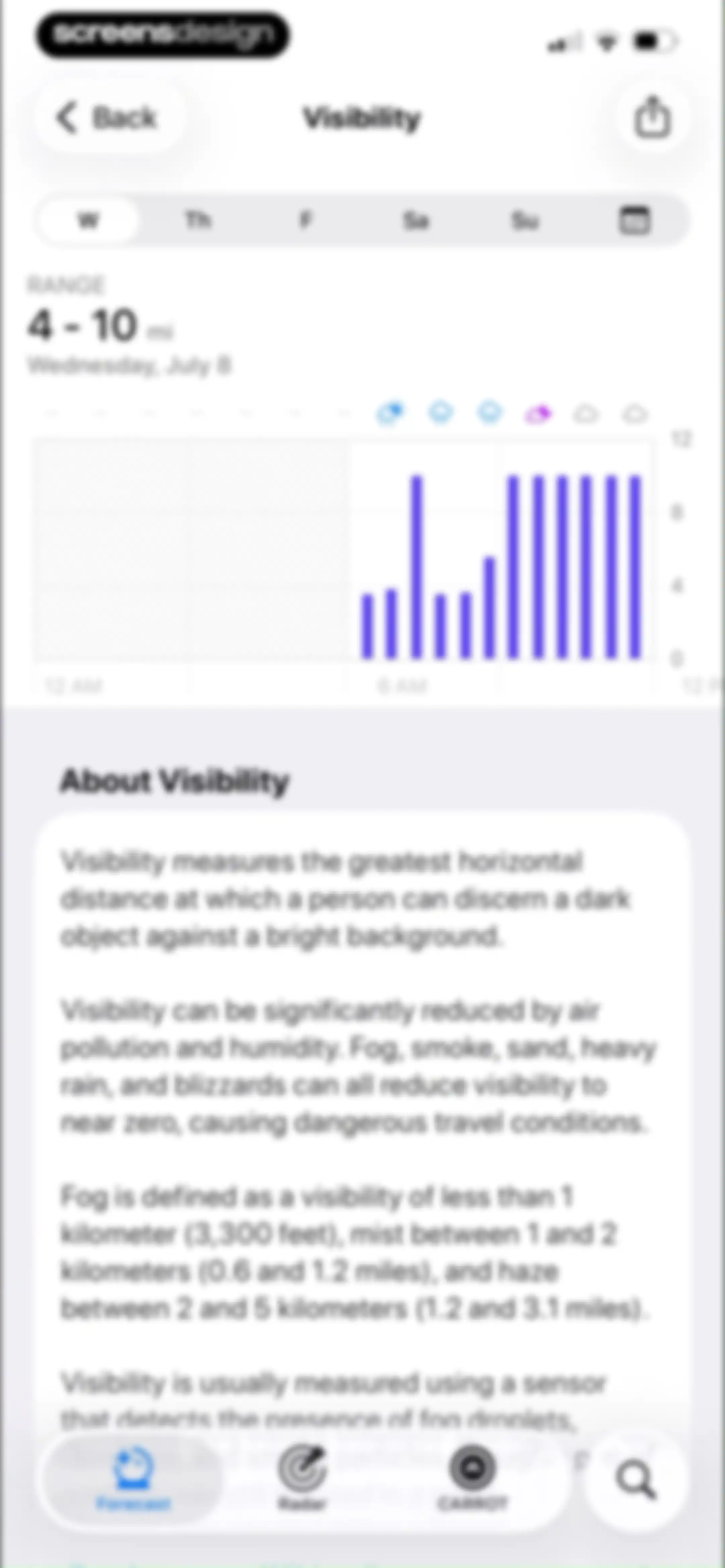 CARROT Weather: Alerts & Radar screen 36