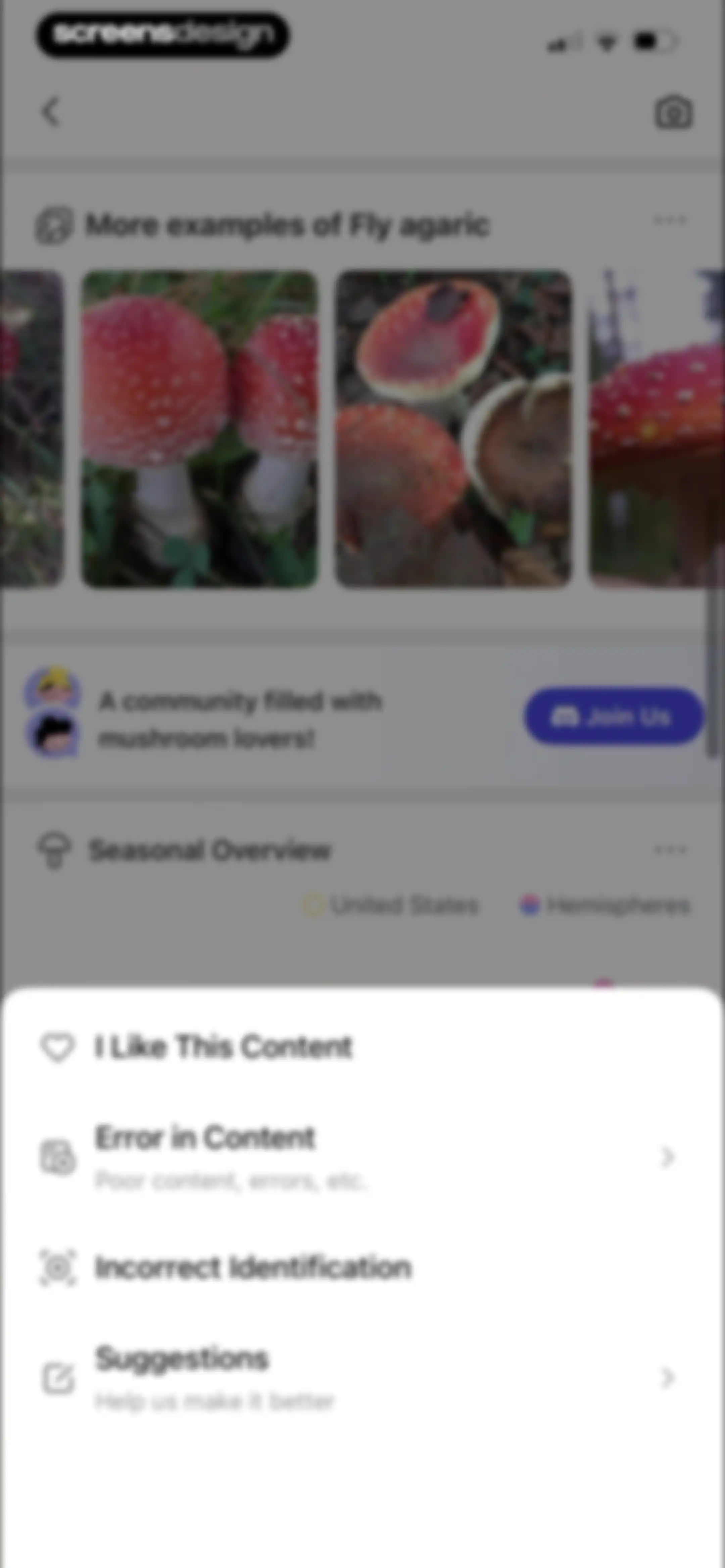 Picture Mushroom: Identifier screen 37
