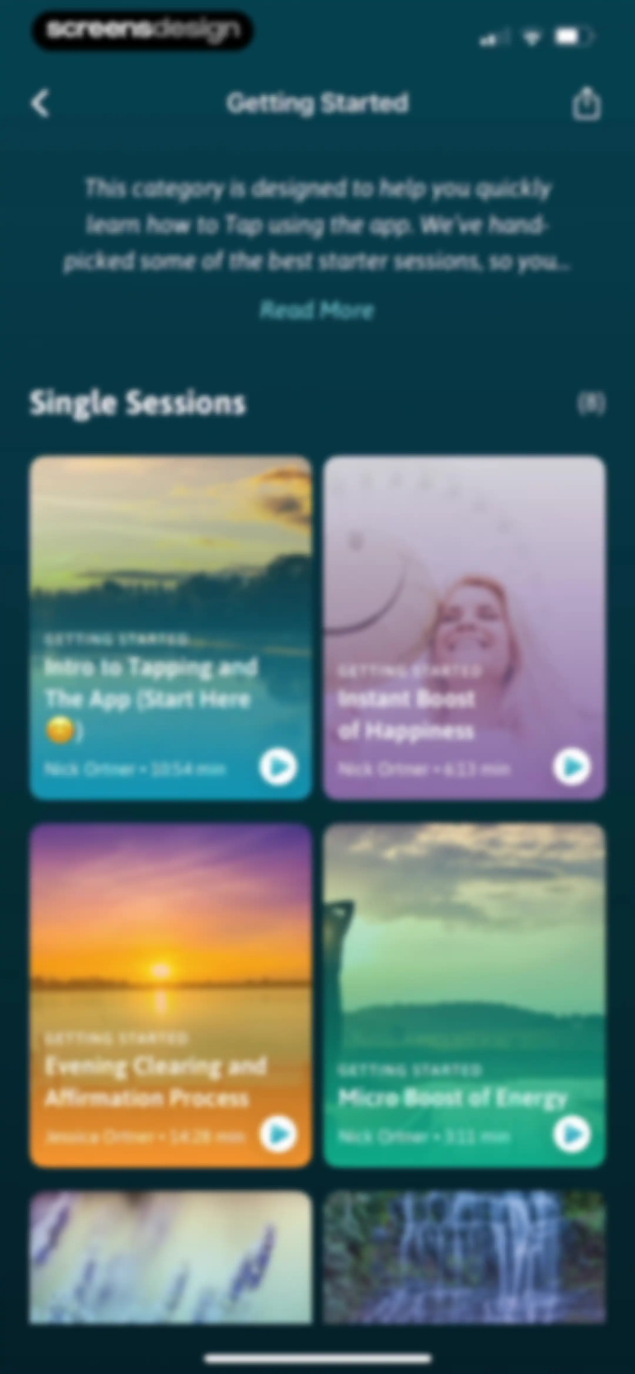 The Tapping Solution screen 61