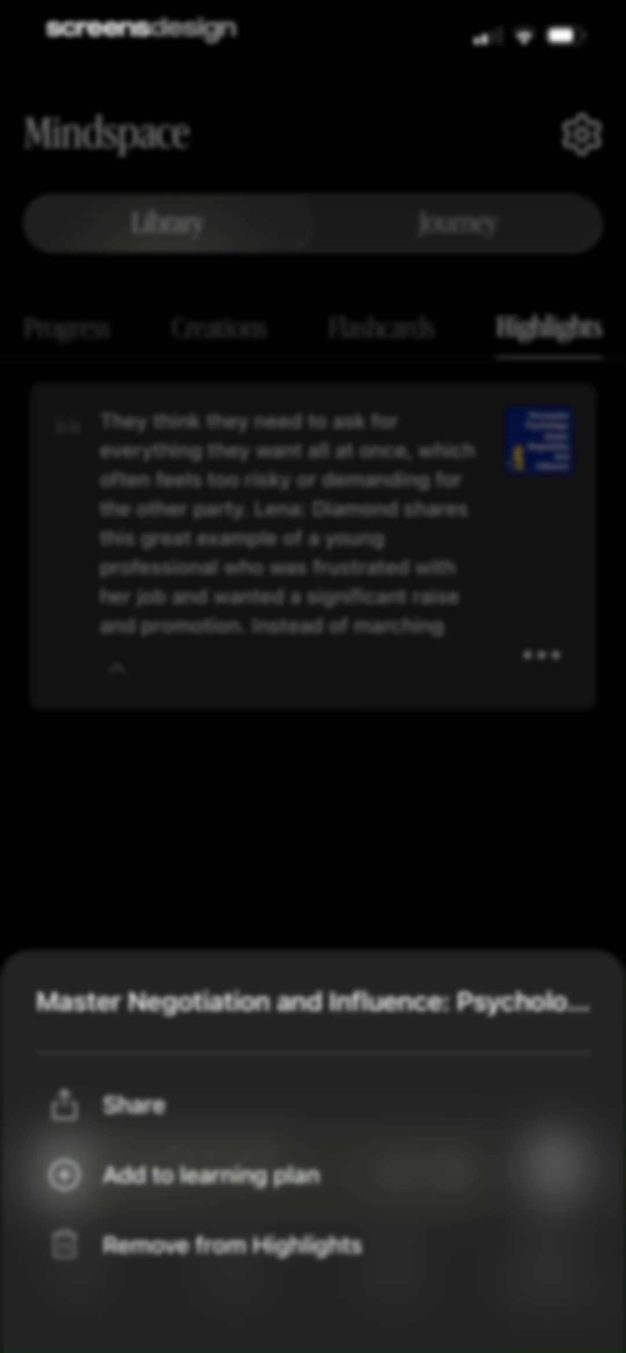 BeFreed: Personalized Learning screen 127