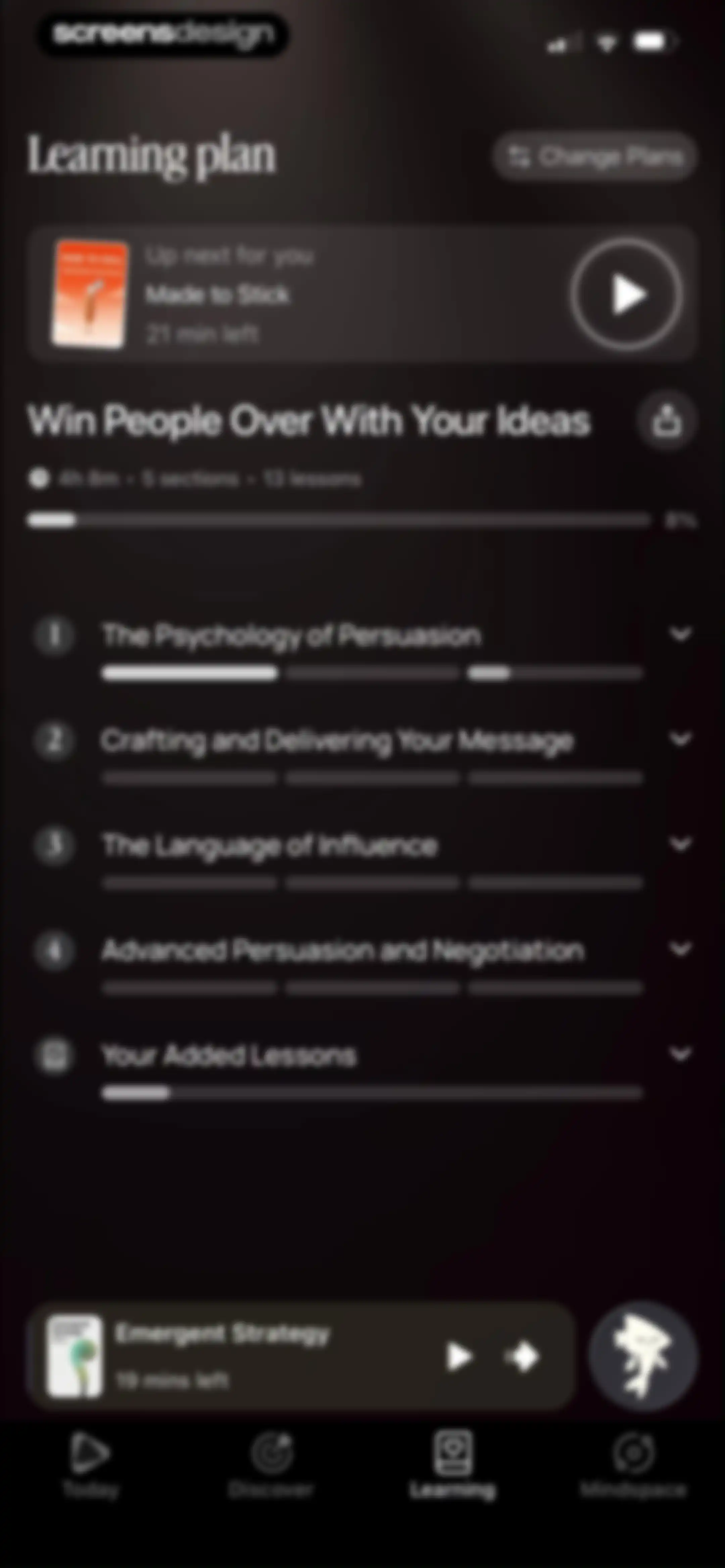 BeFreed: Personalized Learning screen 118
