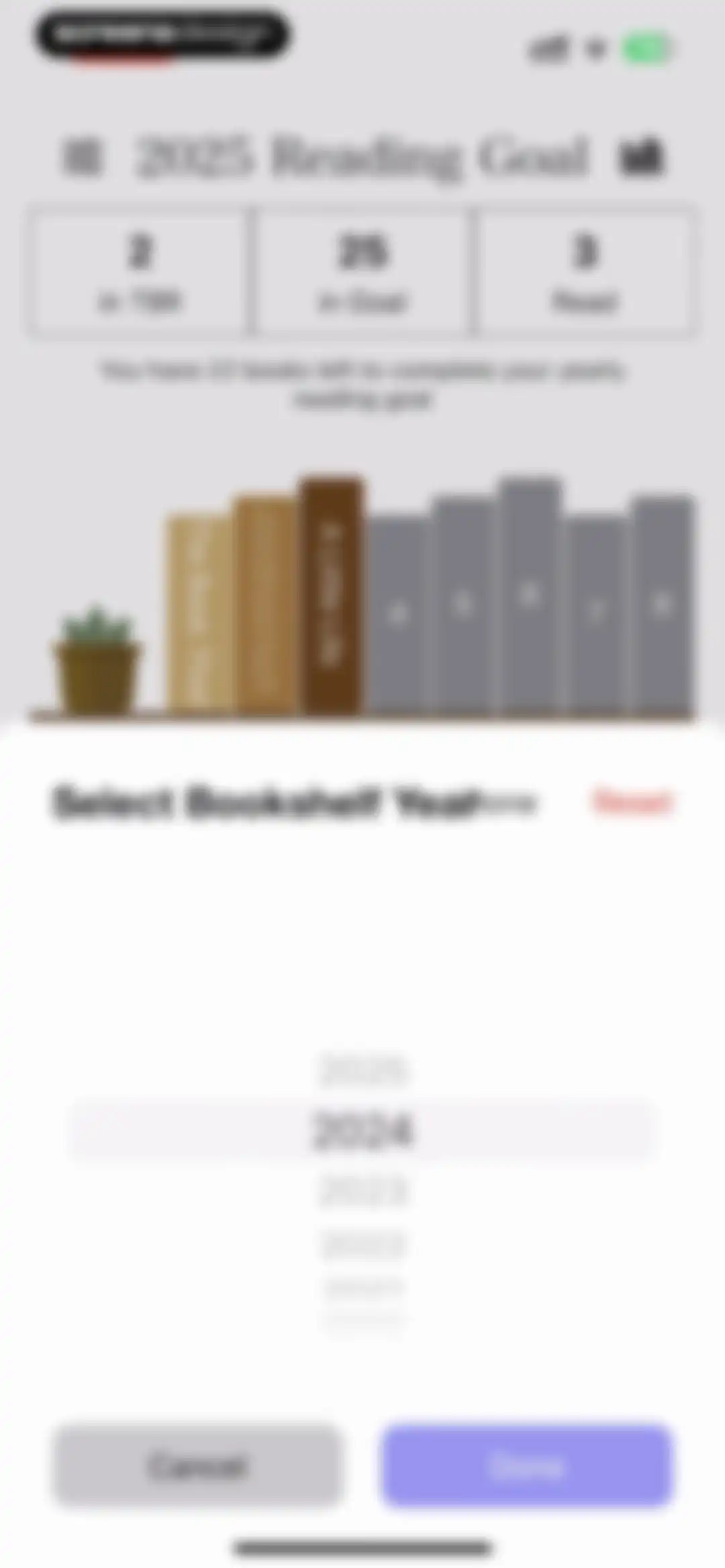 TBR - Bookshelf screen 86