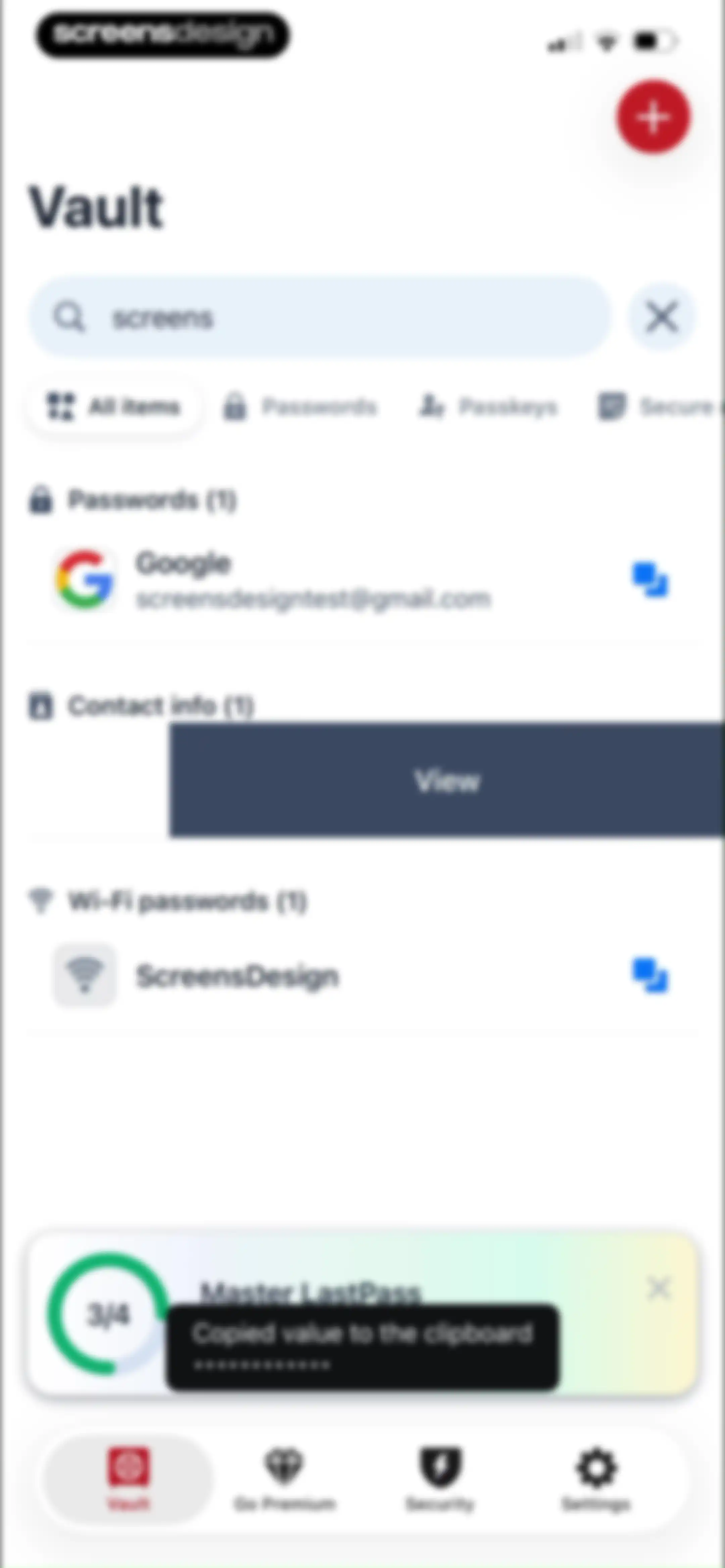 LastPass Password Manager screen 54