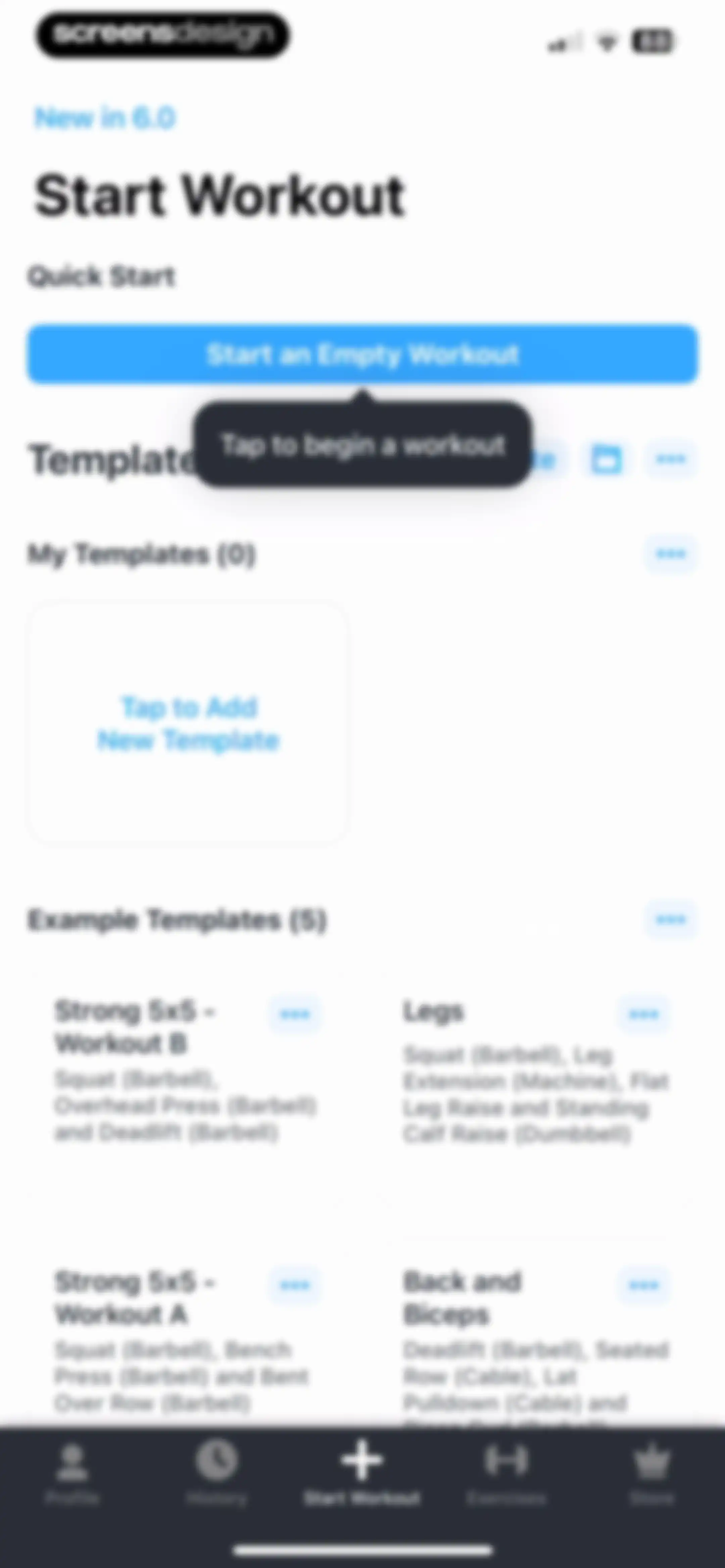 Strong Workout Tracker Gym Log screen 4