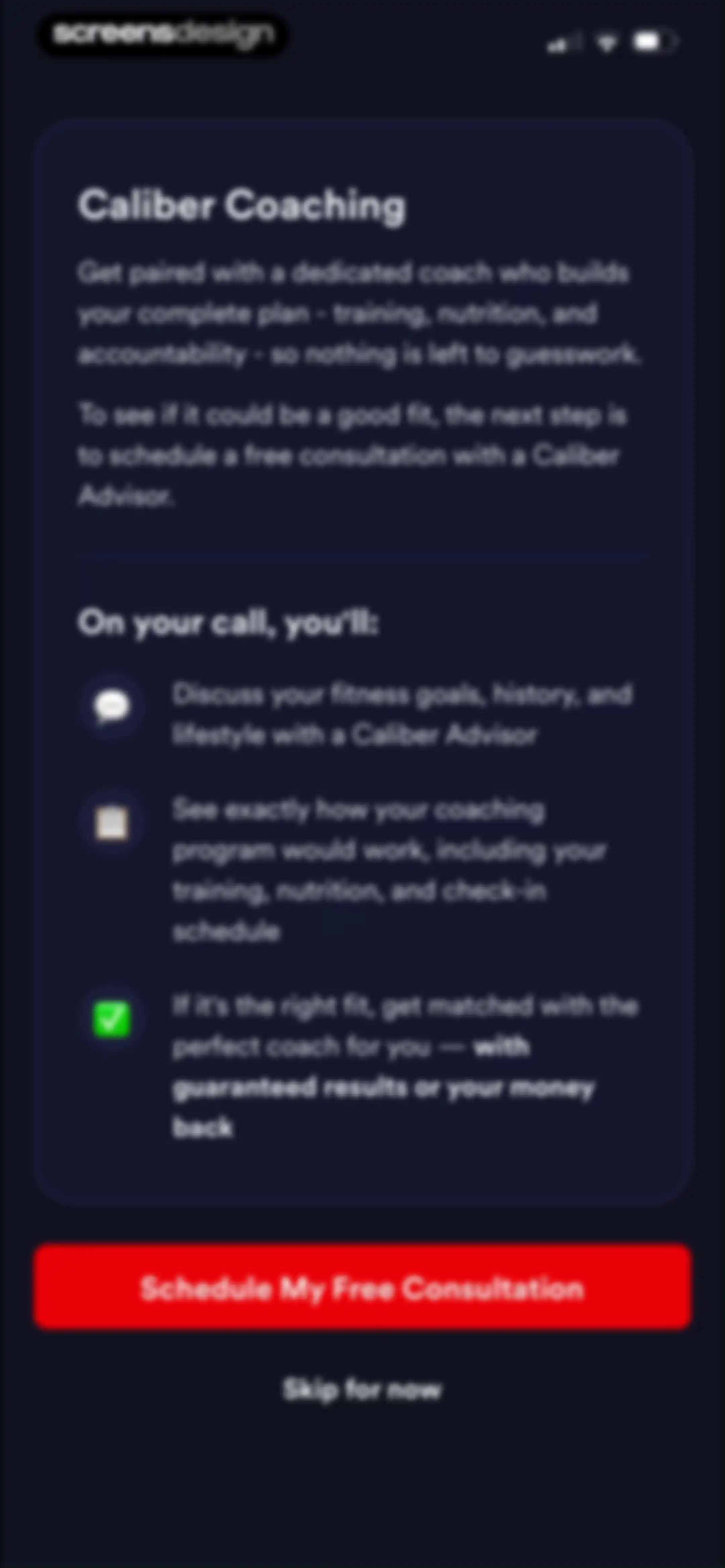 Caliber: Strength Training screen 48