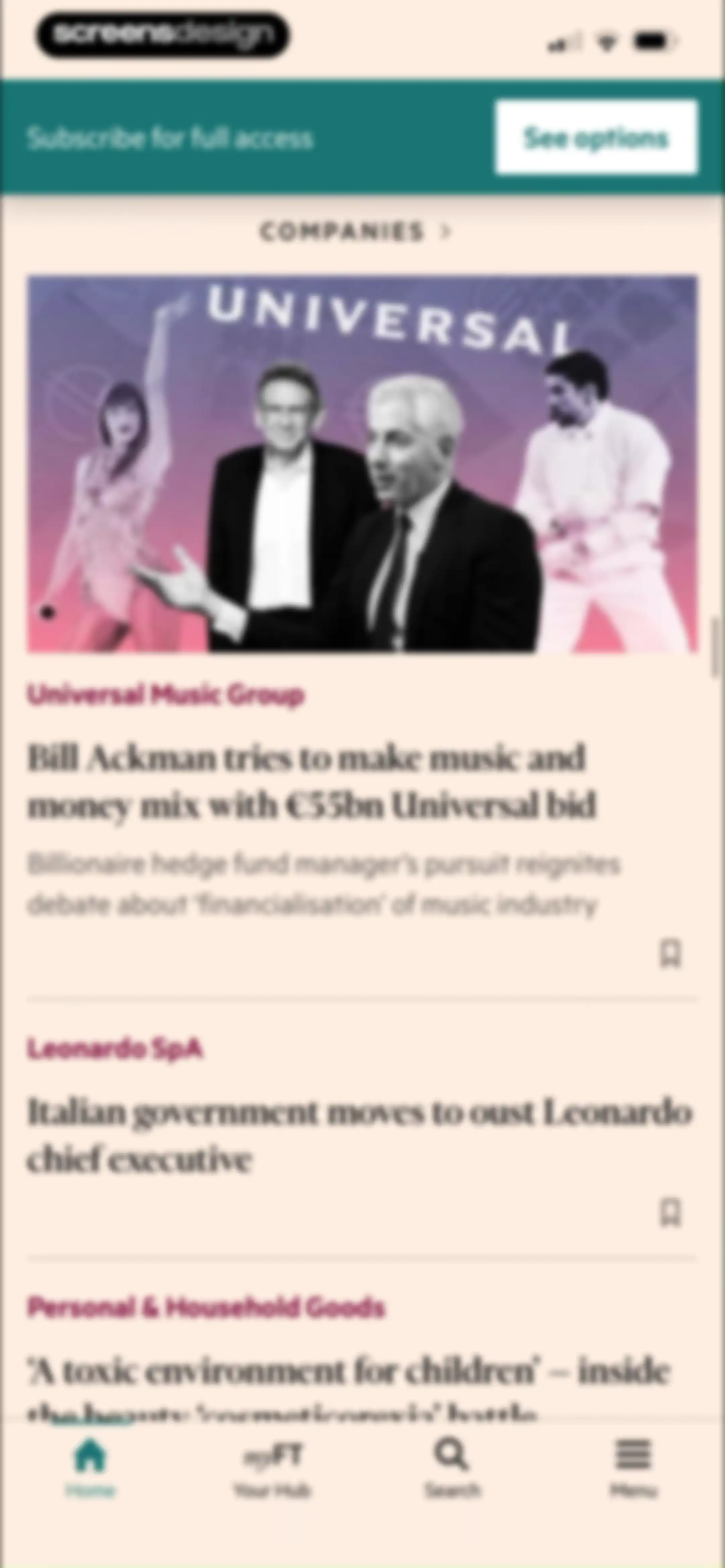 Financial Times: Business News screen 60