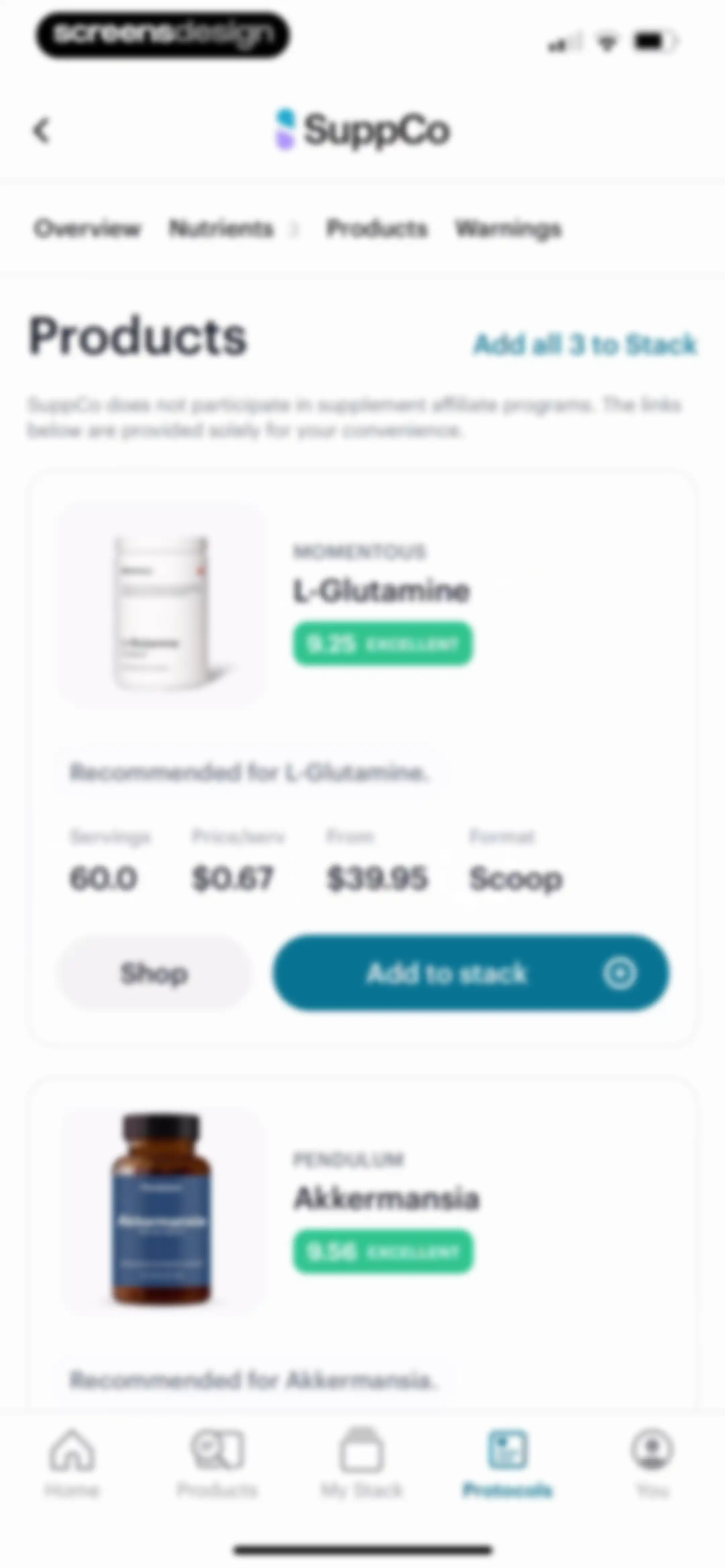 SuppCo: Supplement Scanner screen 115