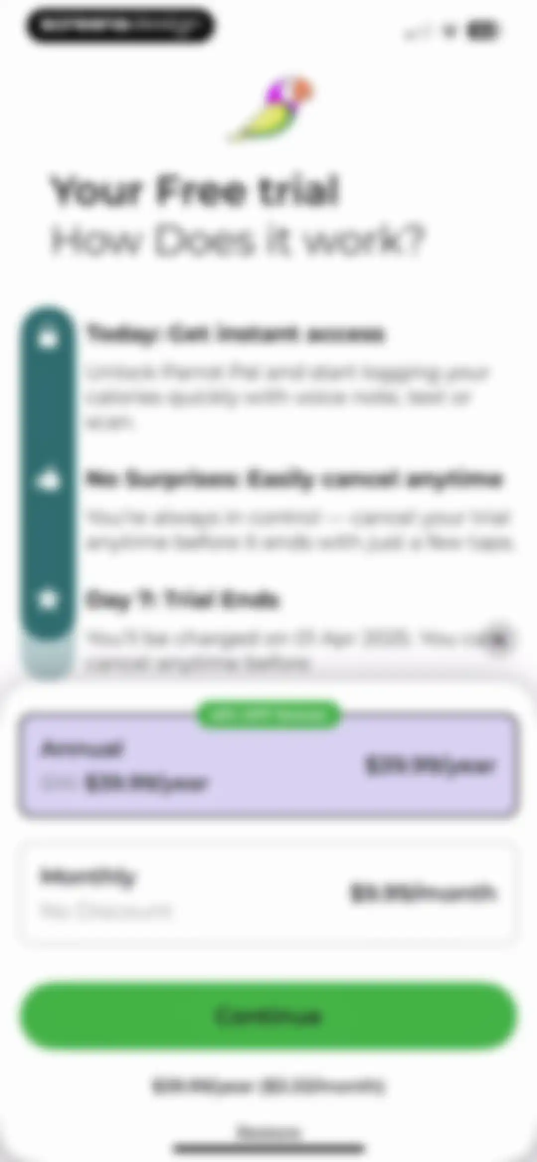 ParrotPal: Calorie Tracker screen 34