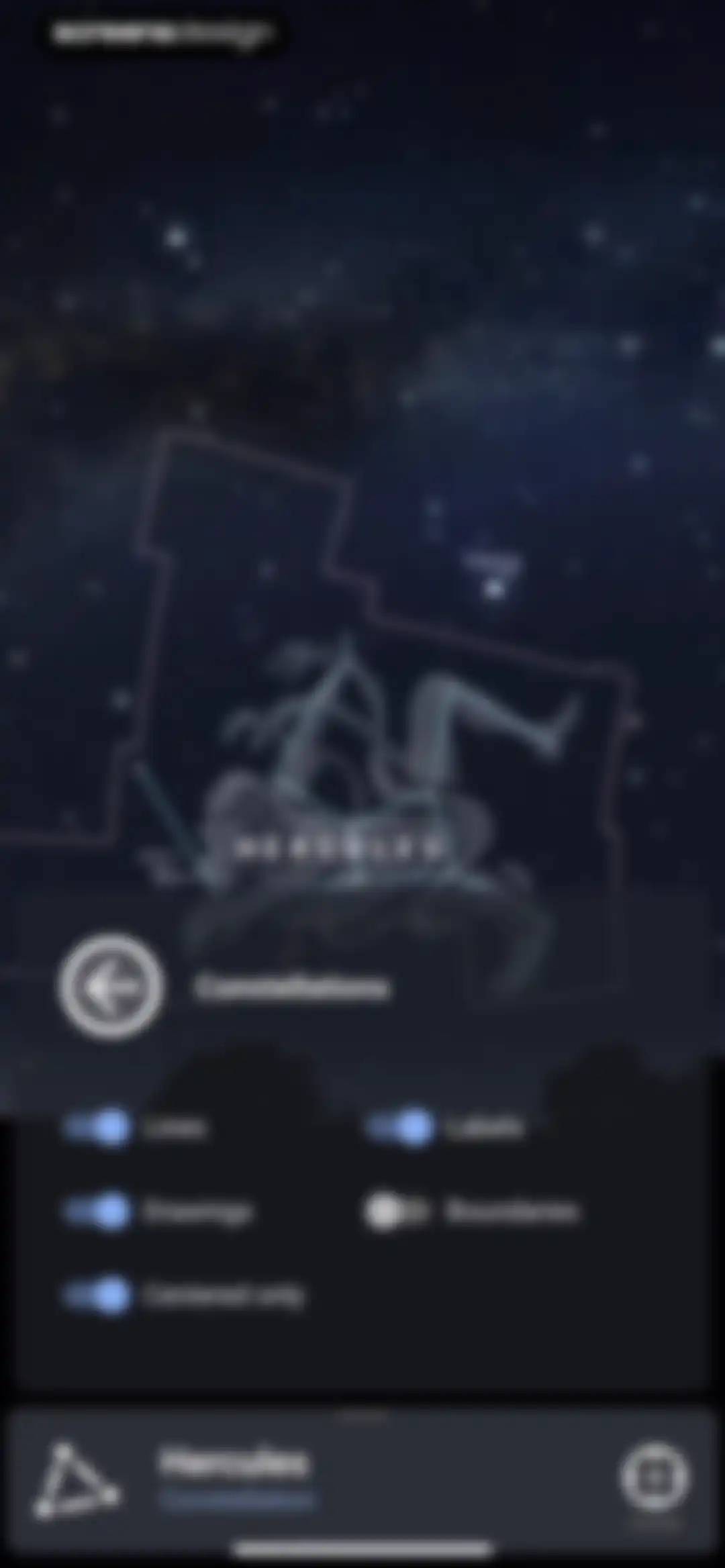 Stellarium Mobile - Star Map screen 6