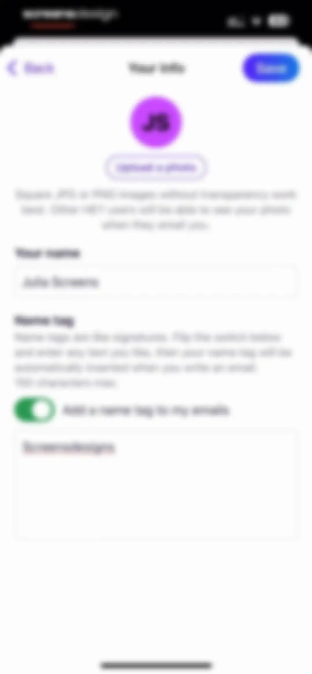 HEY Email screen 139