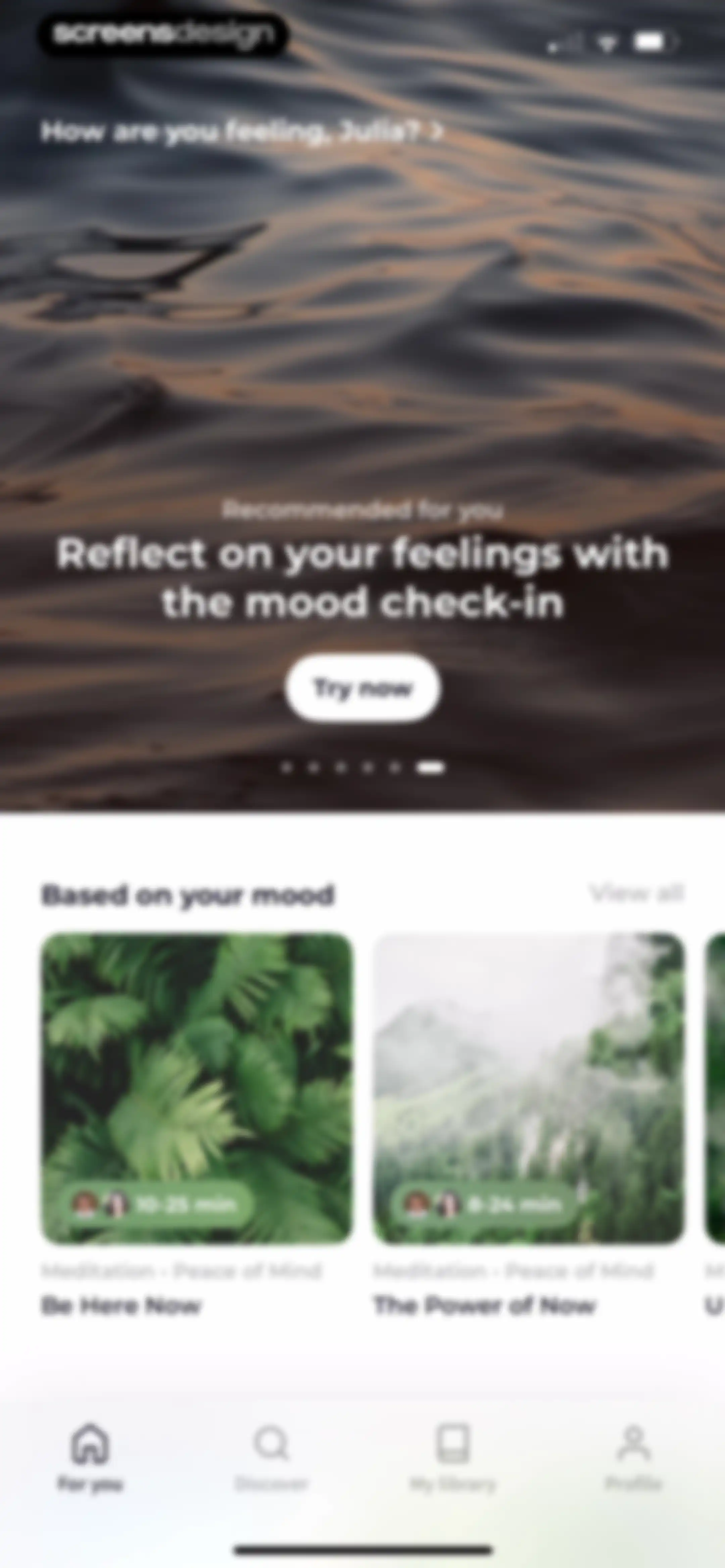 Meditation Moments - Guided screen 25