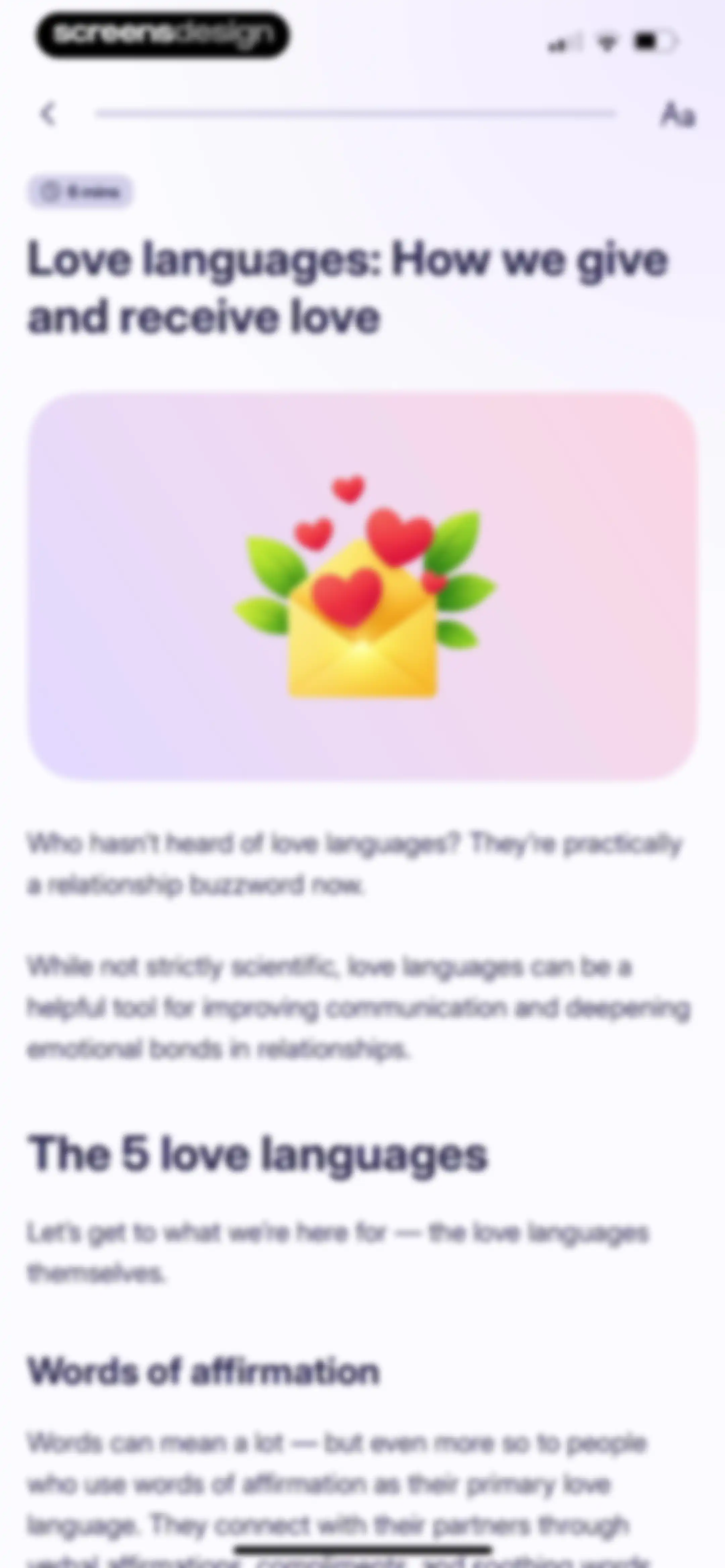 Liven: Discover yourself screen 132