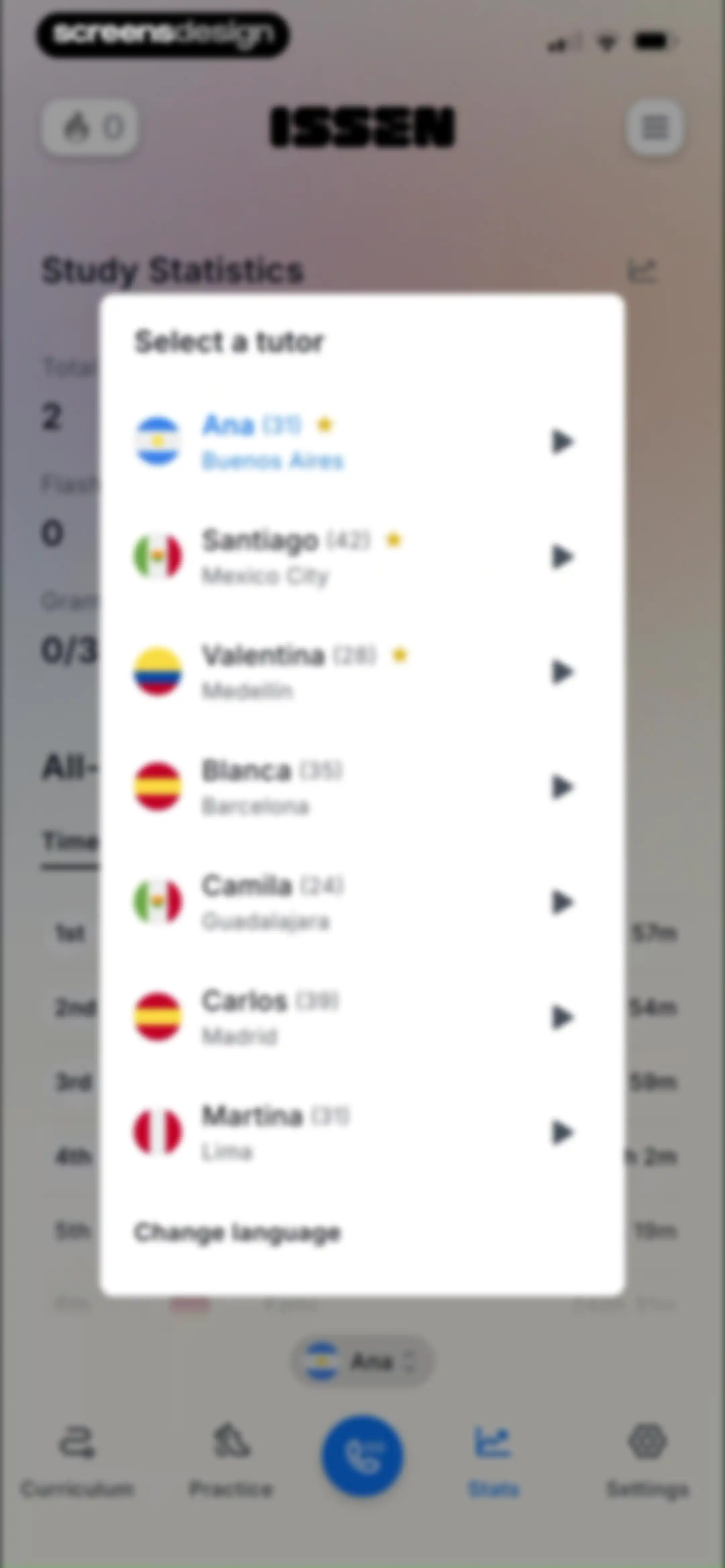 ISSEN - Voice Tutor screen 35