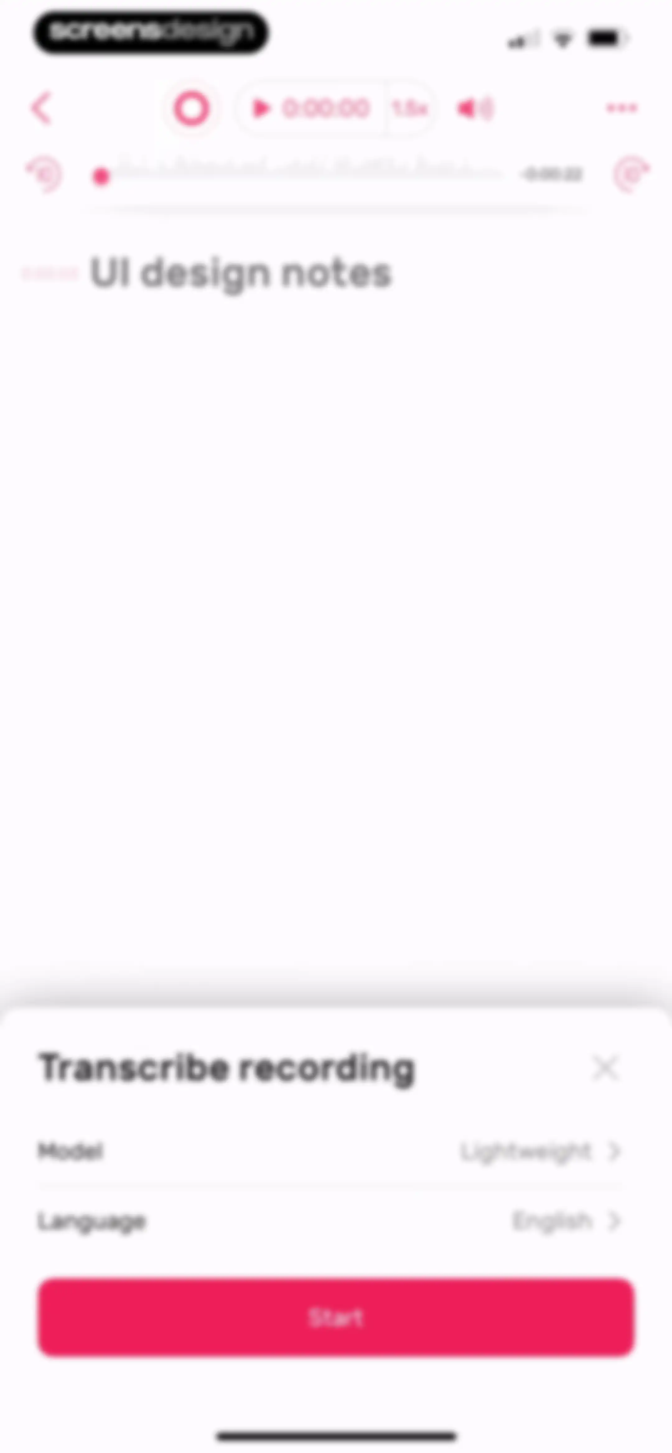 Noted: Record & AI Transcribe screen 66