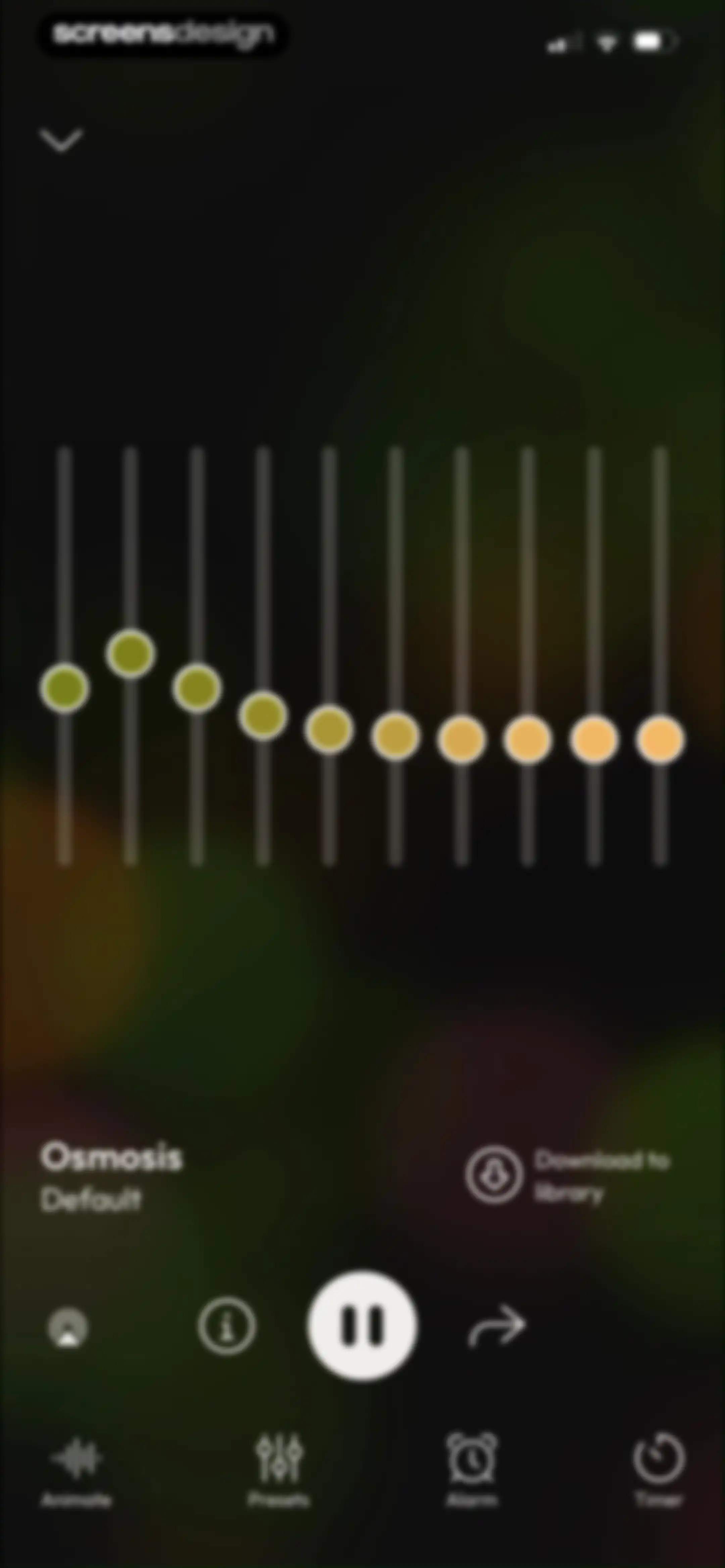 myNoise: Focus · Relax · Sleep screen 7