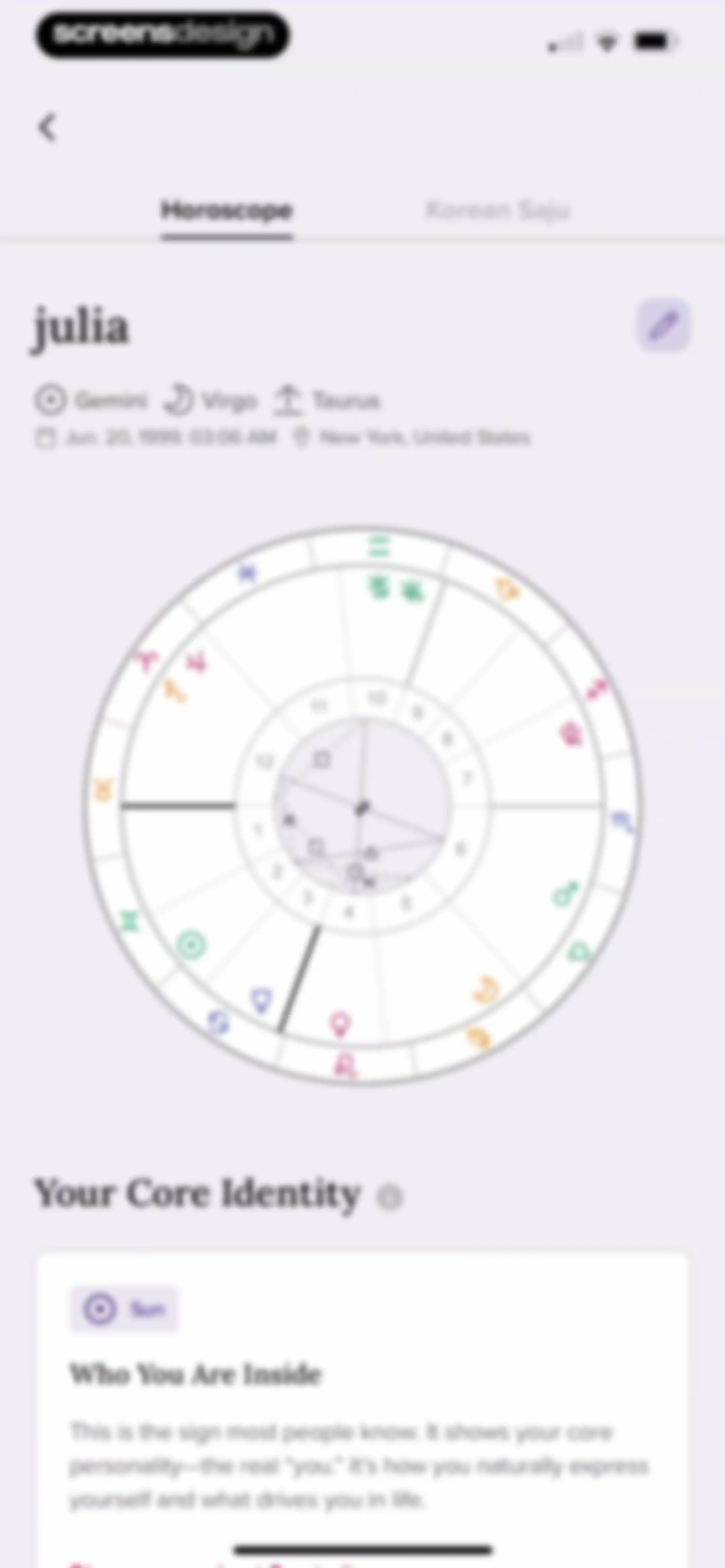 FORCETELLER: Daily Horoscope screen 101
