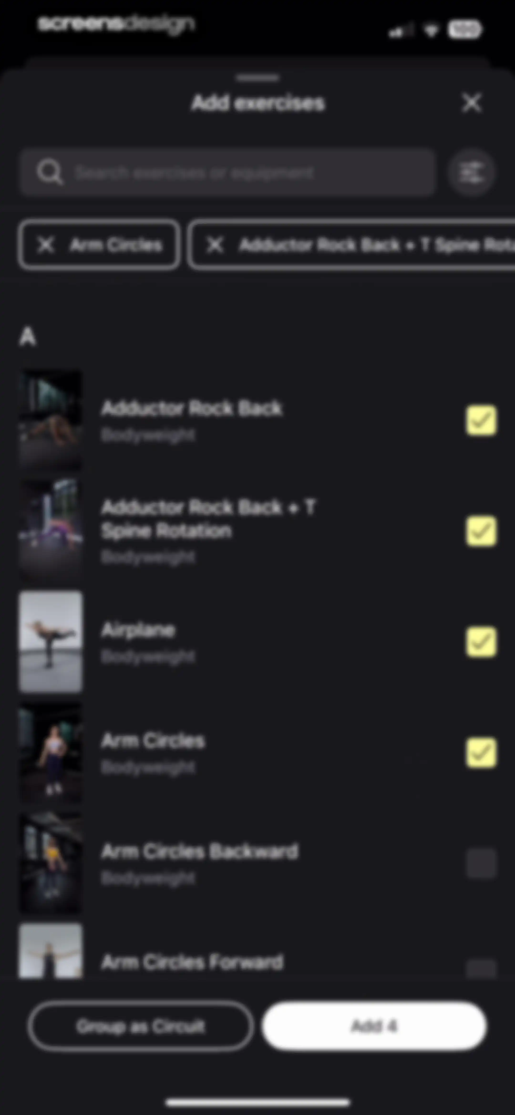 Peloton Strength+ screen 130