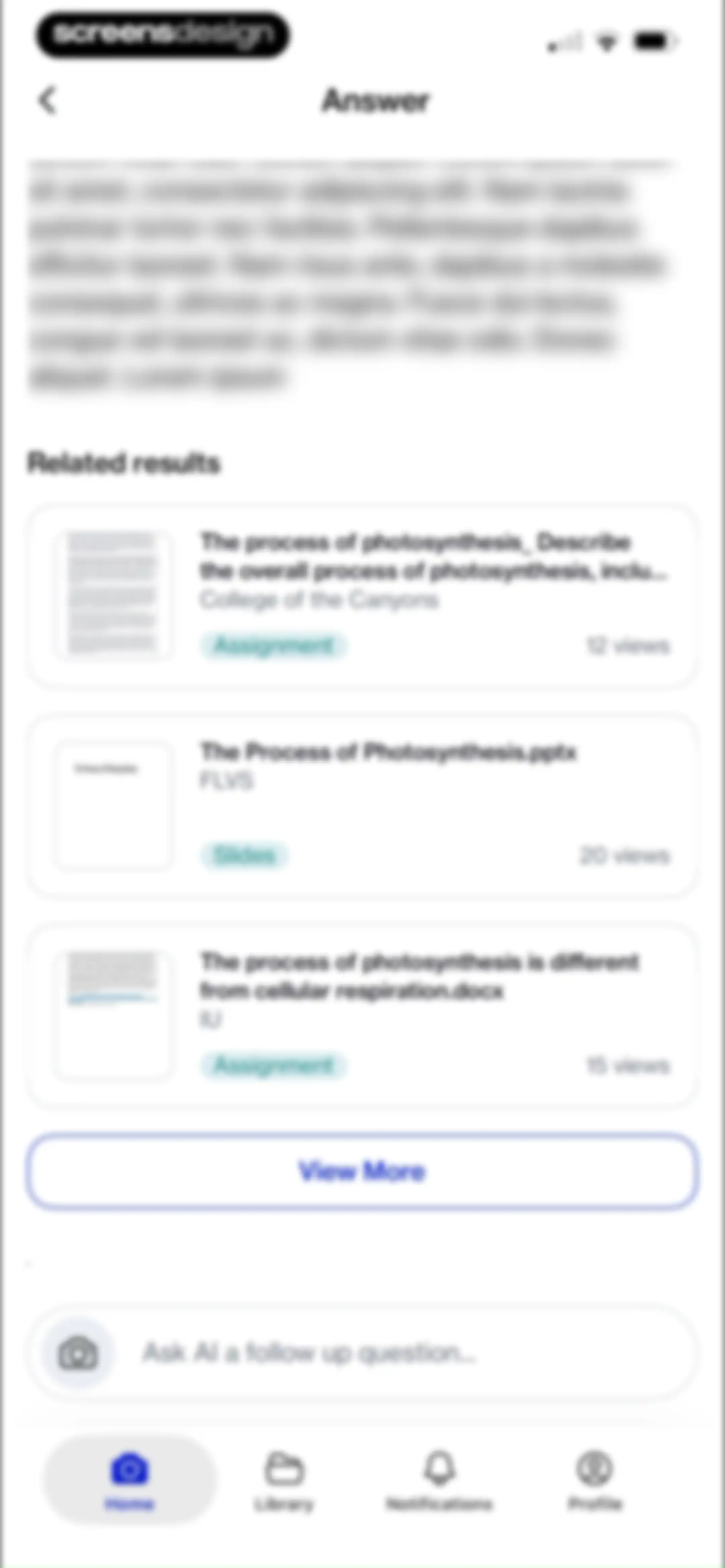 Course Hero: AI Homework Help screen 32
