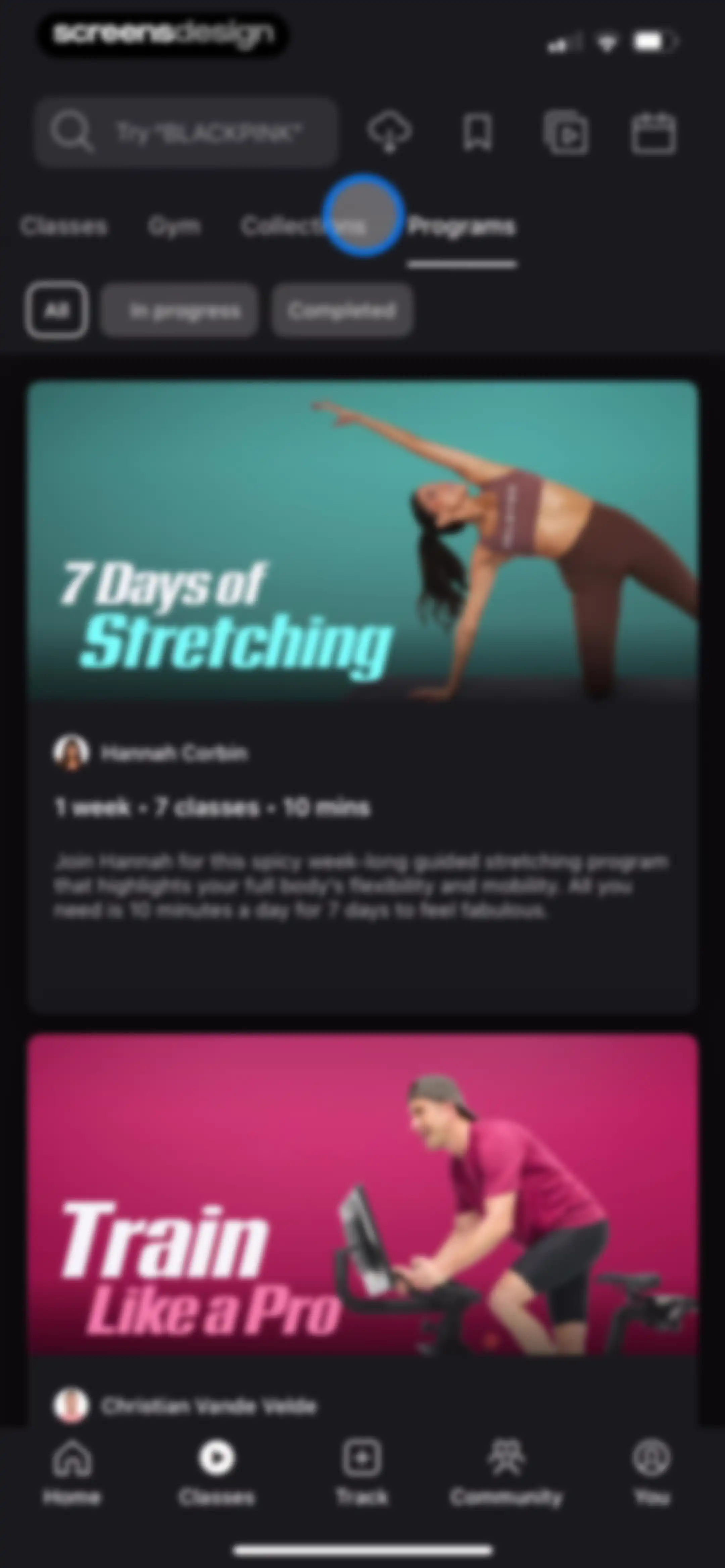 Peloton: Fitness & Workouts screen 155