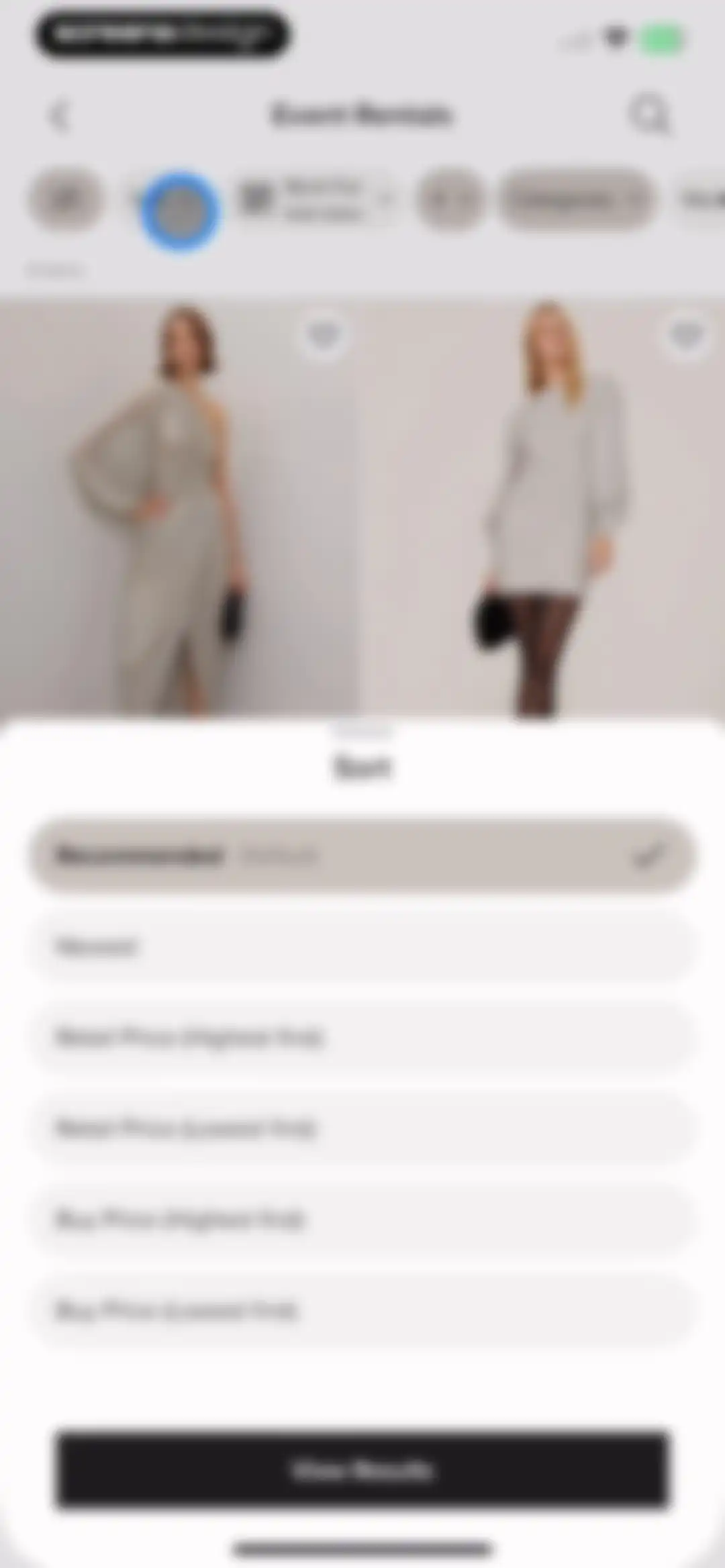 Rent the Runway (RTR) screen 40