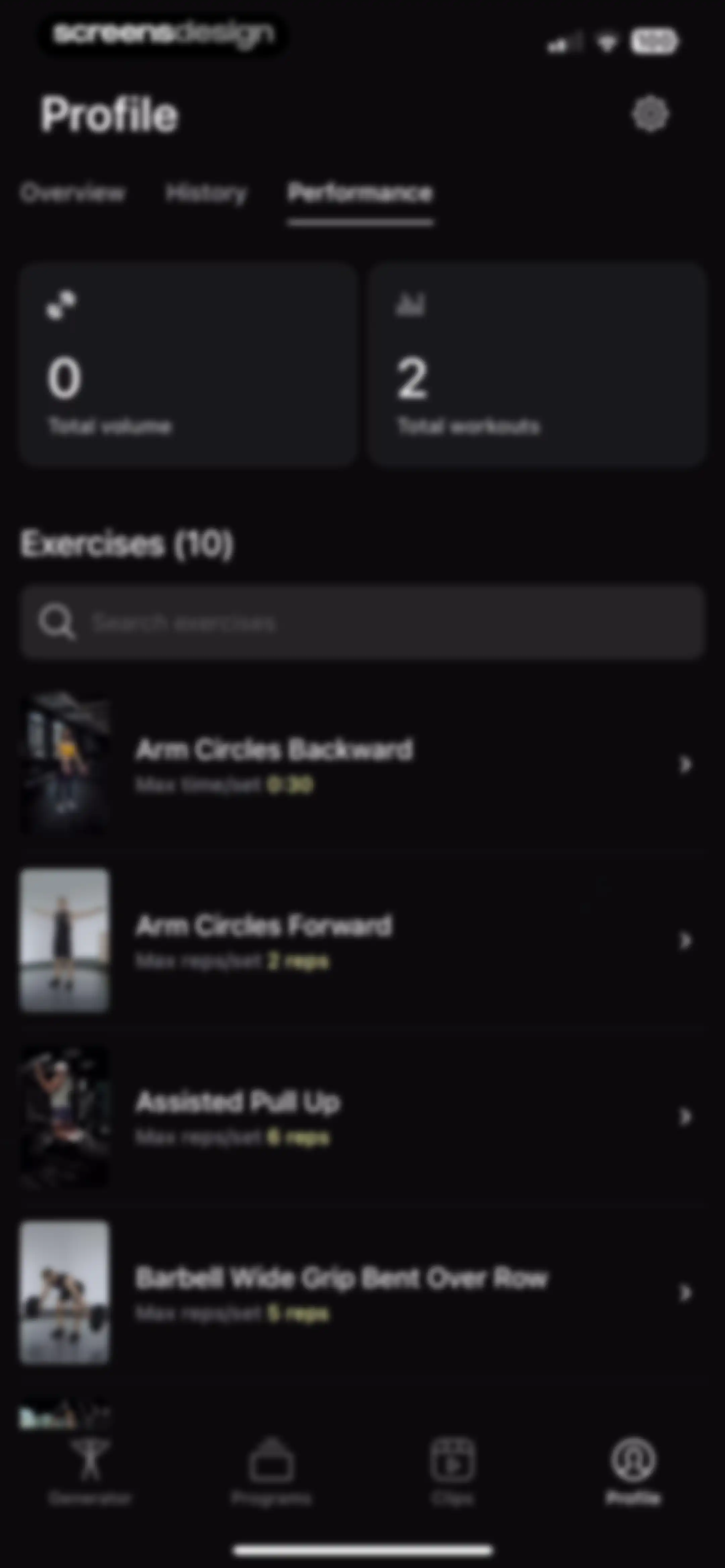 Peloton Strength+ screen 143