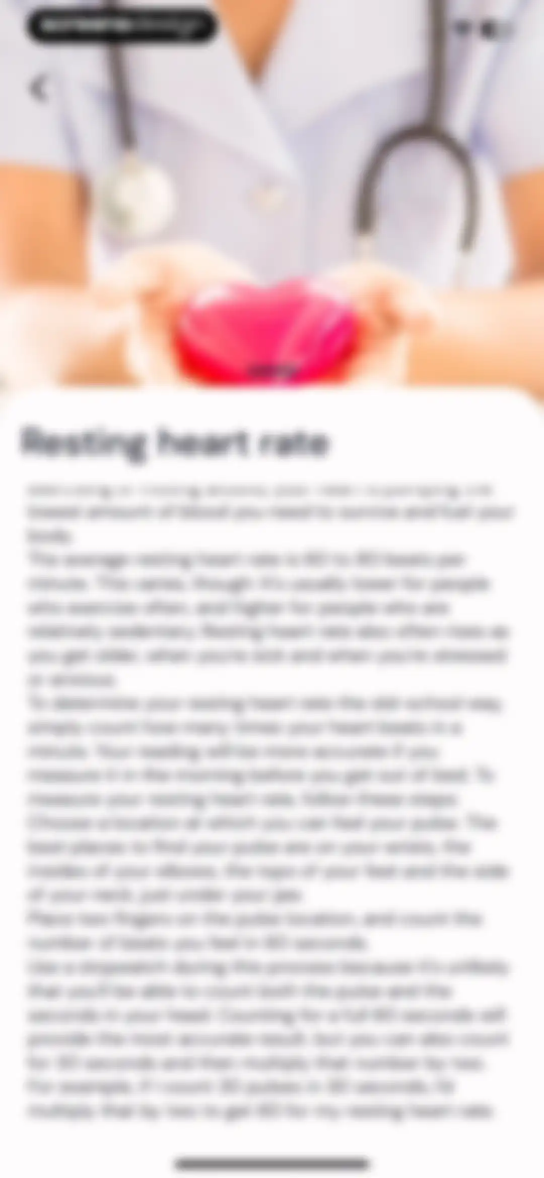 Heart Health - Pulse Measure screen 46