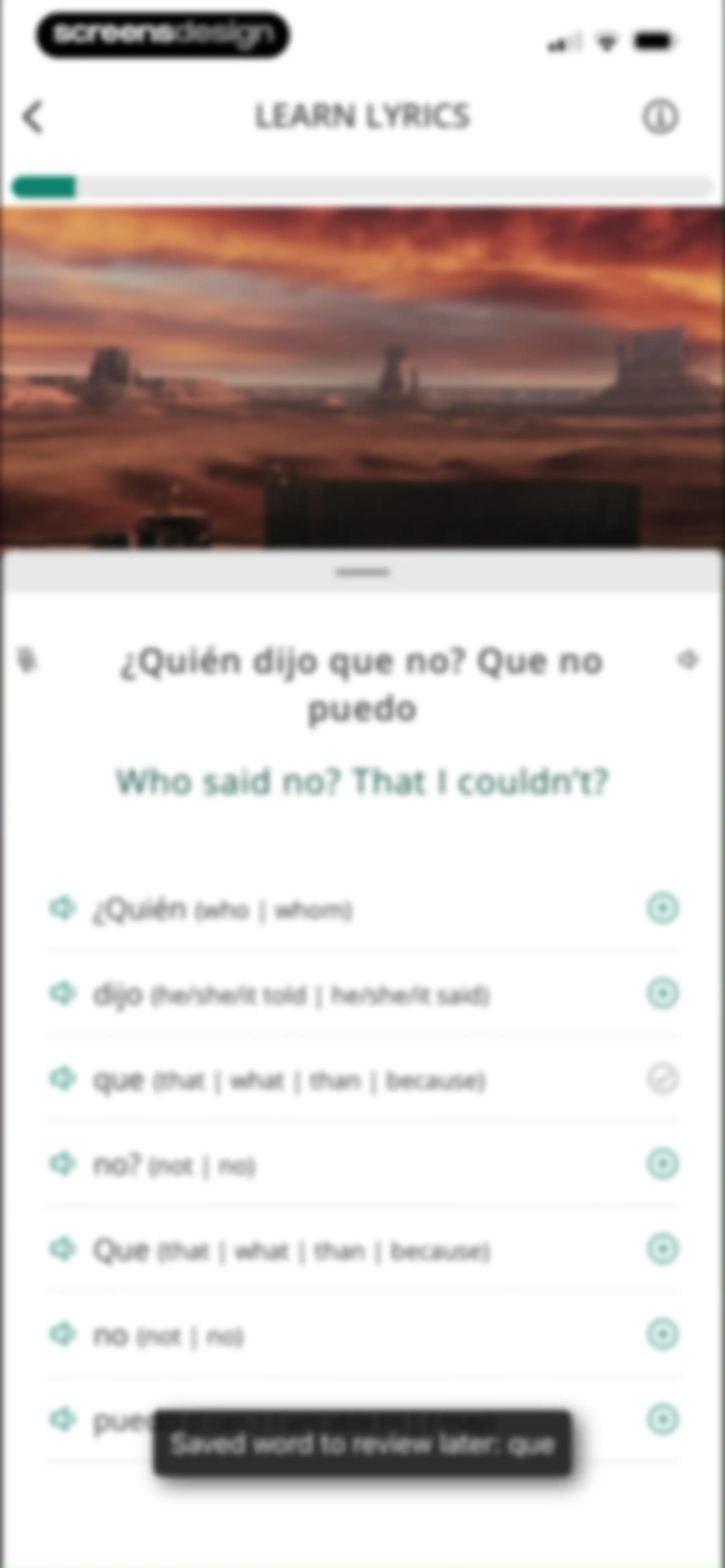 LyricFluent: Learn Languages screen 65
