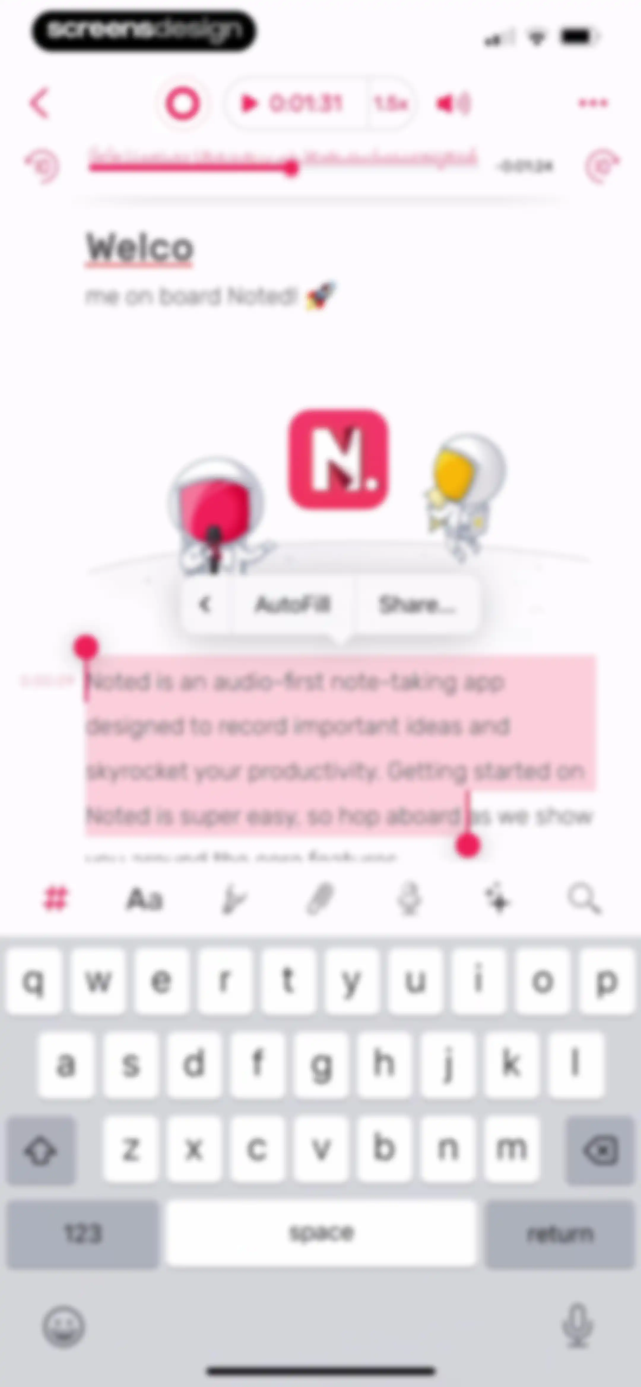 Noted: Record & AI Transcribe screen 30