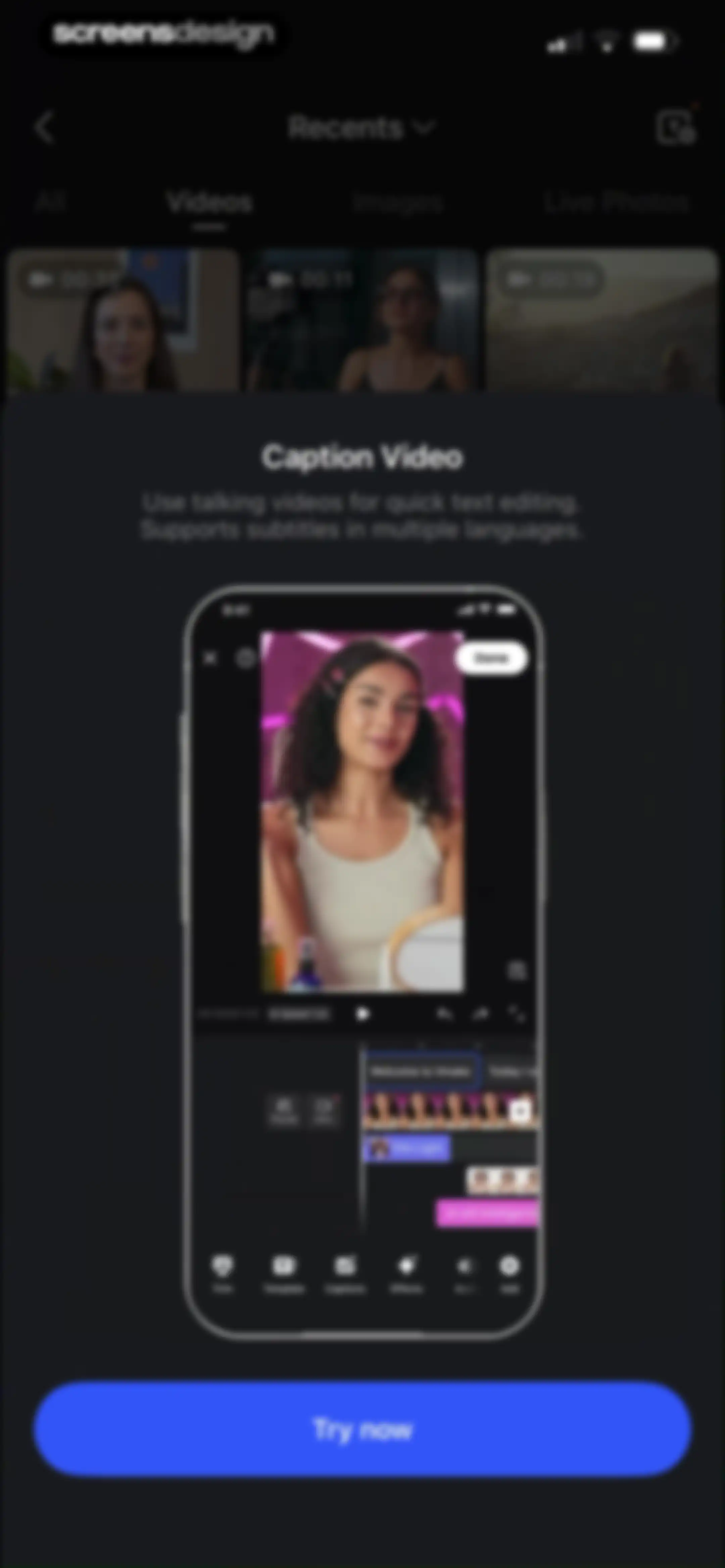 Vmake Labs: create viral video screen 15