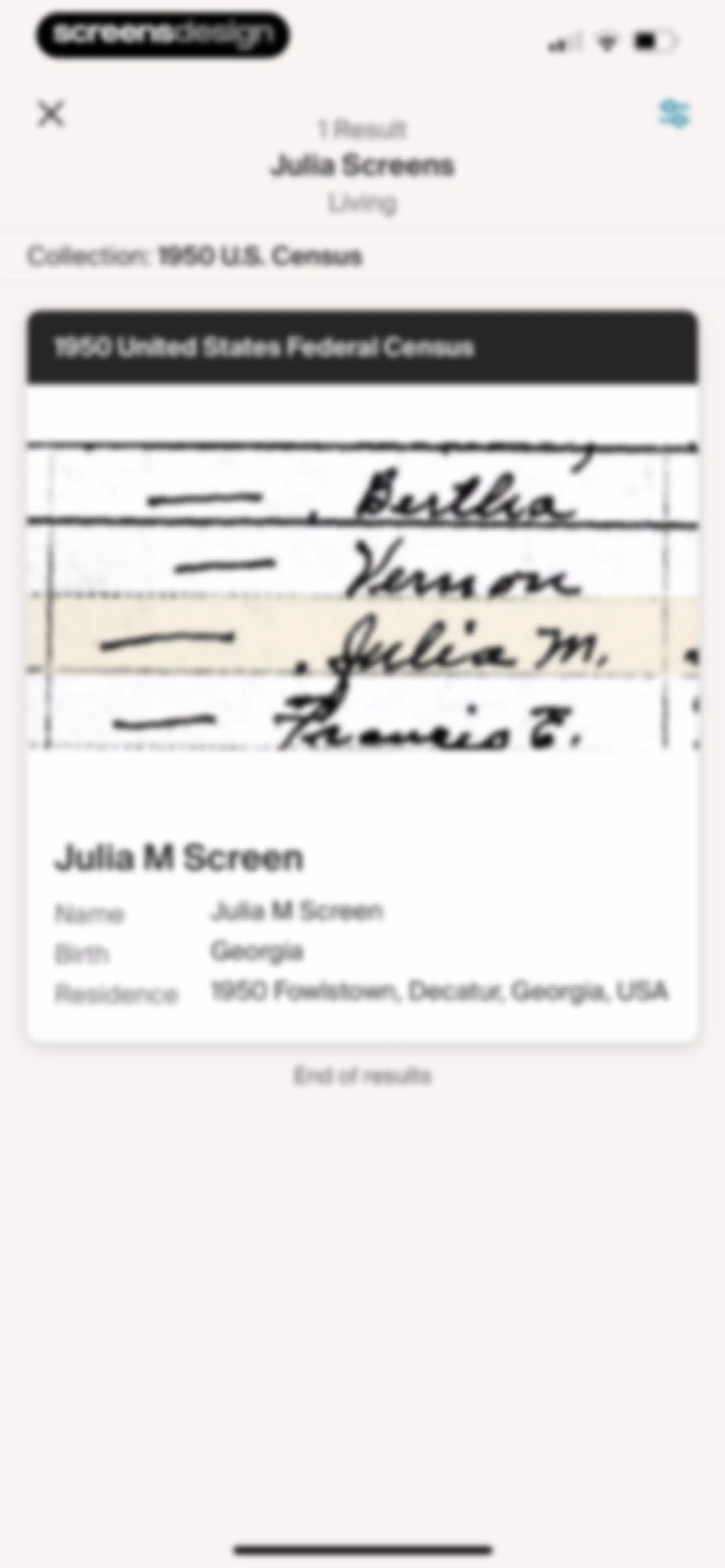 Ancestry: Family History & DNA screen 185