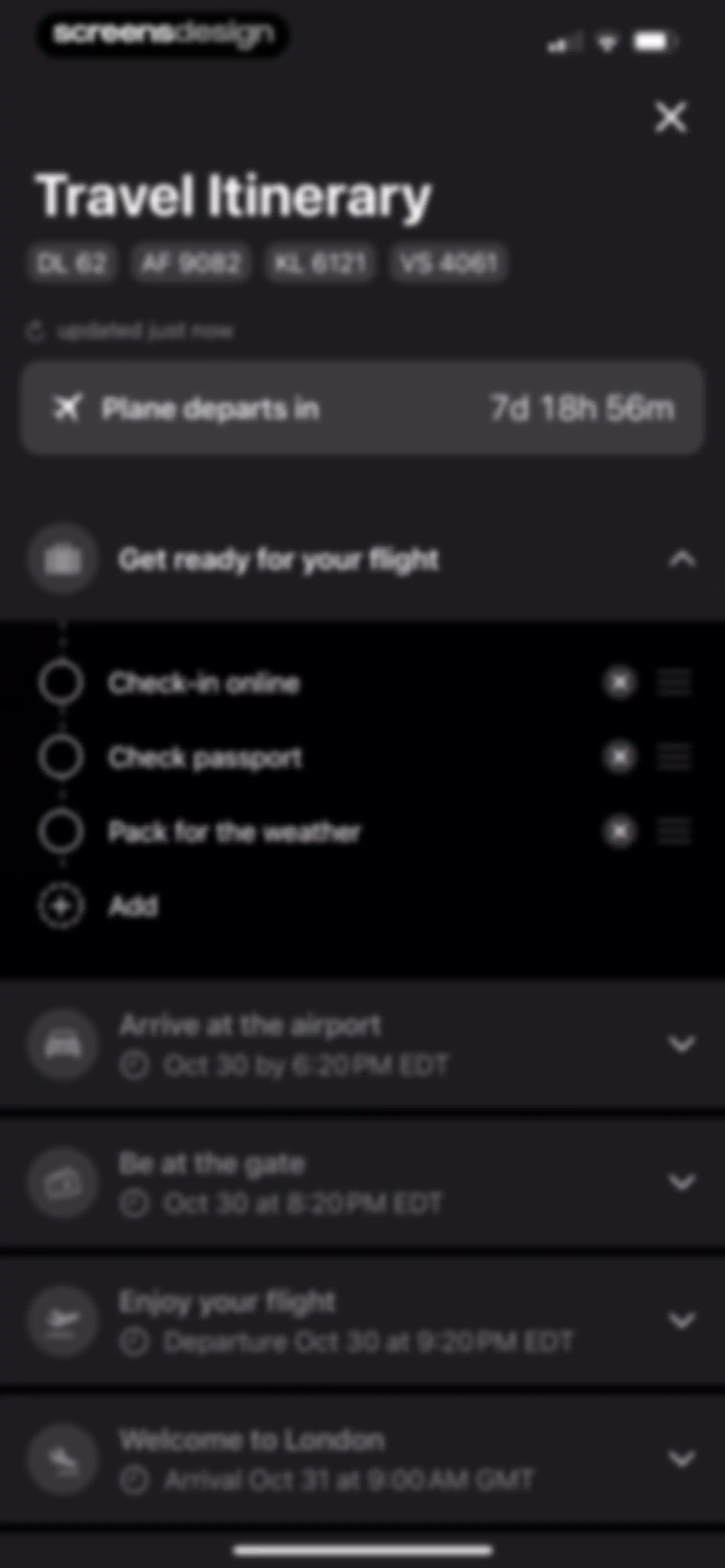 Flight Tracker + screen 38