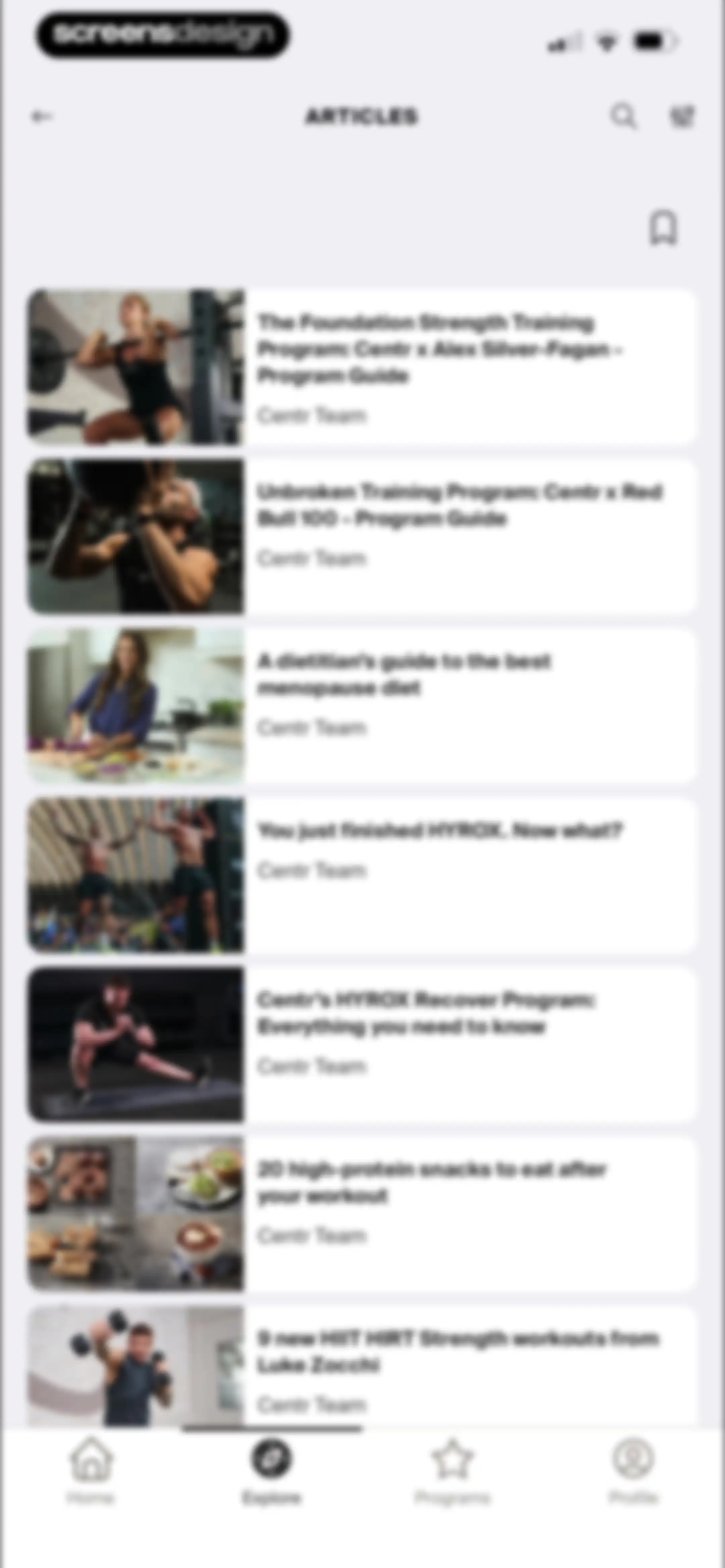 Centr: Strength & Fitness App screen 96