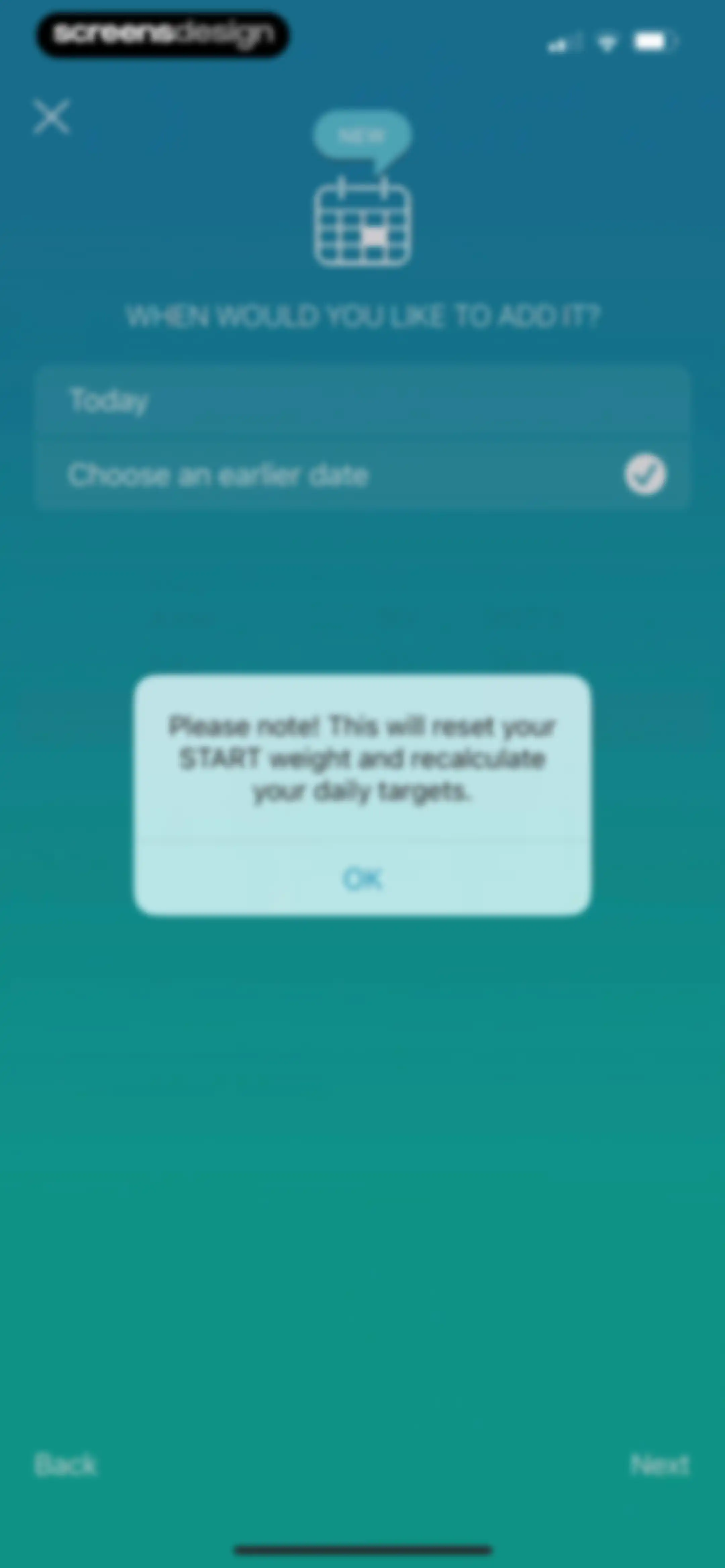 Calorie Counter + screen 121