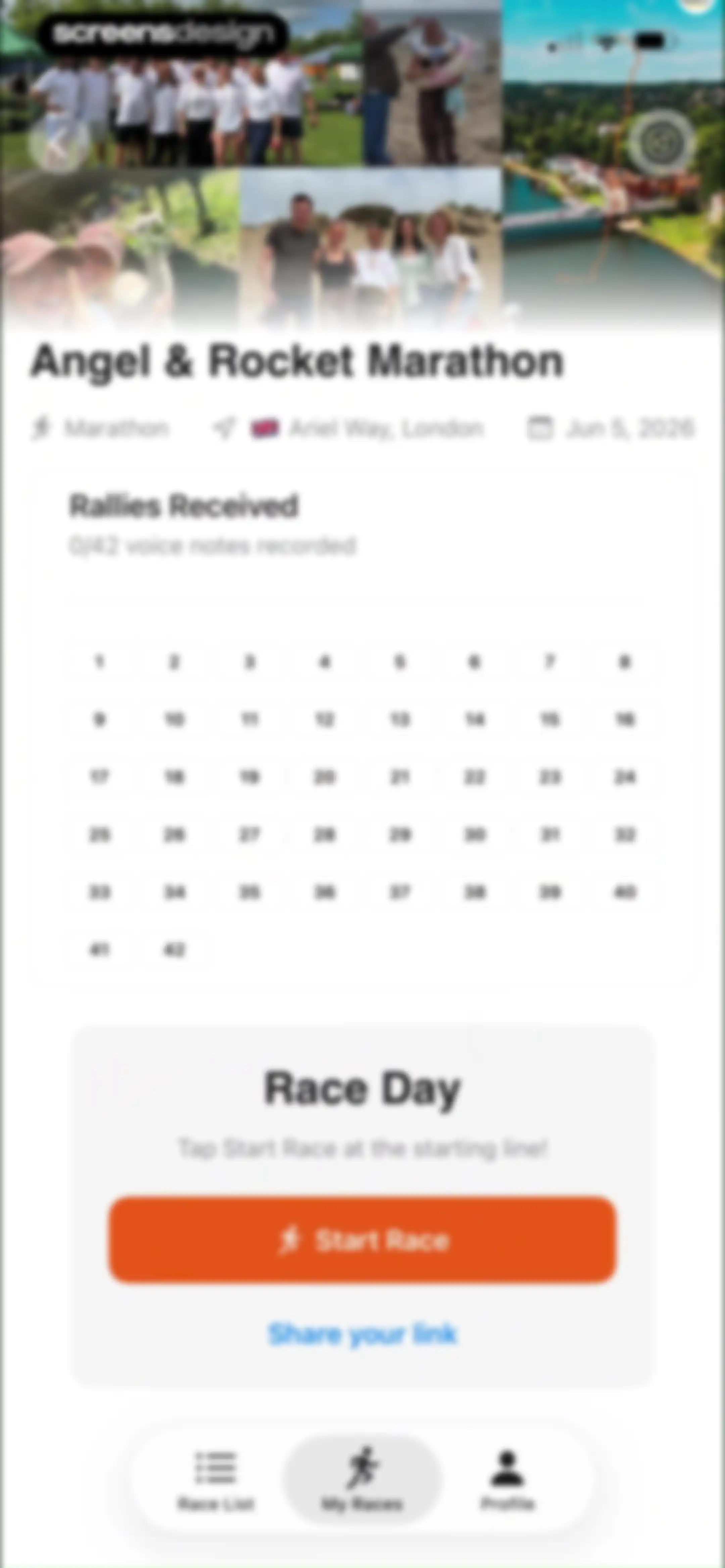 Rally: Voice Notes on Race Day screen 29