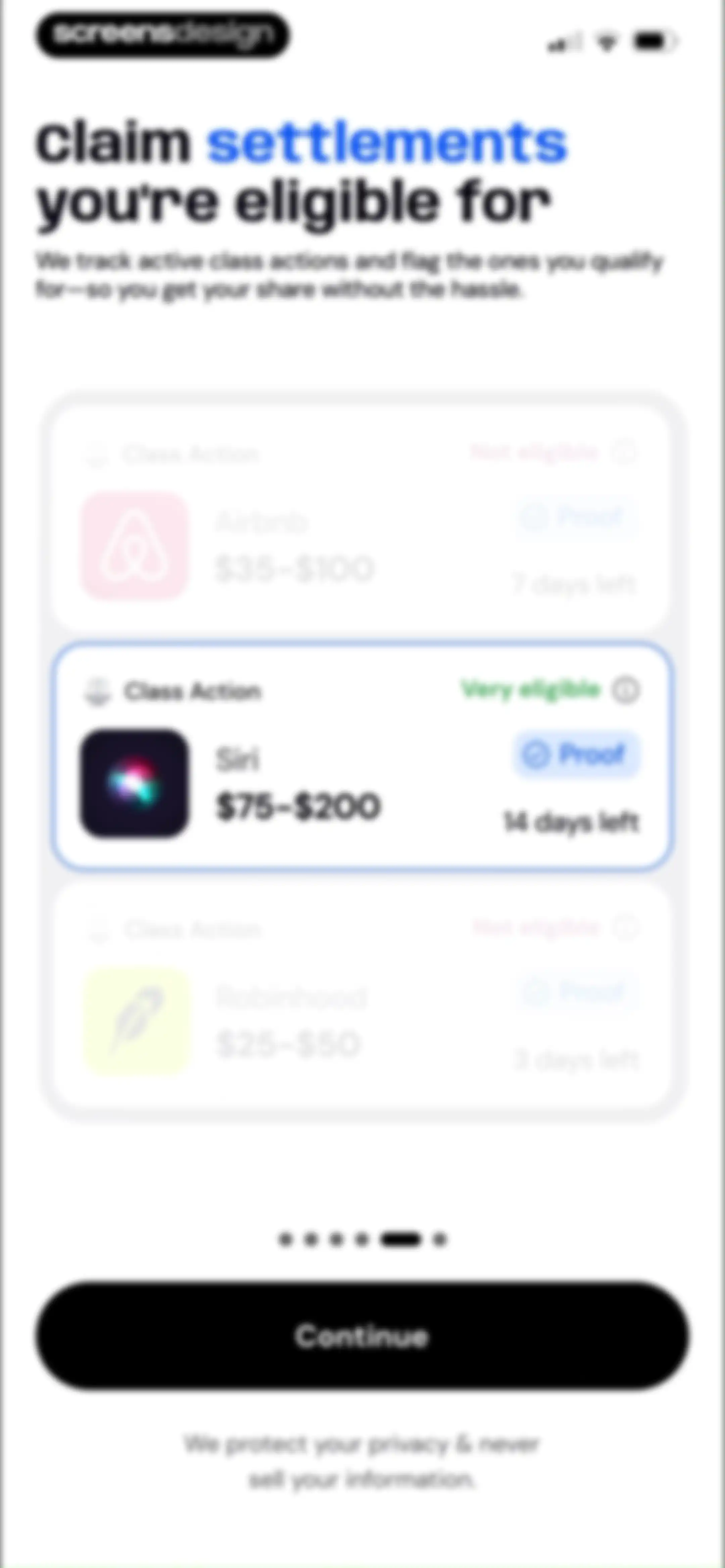 Settlemate: Claim Savings screen 39