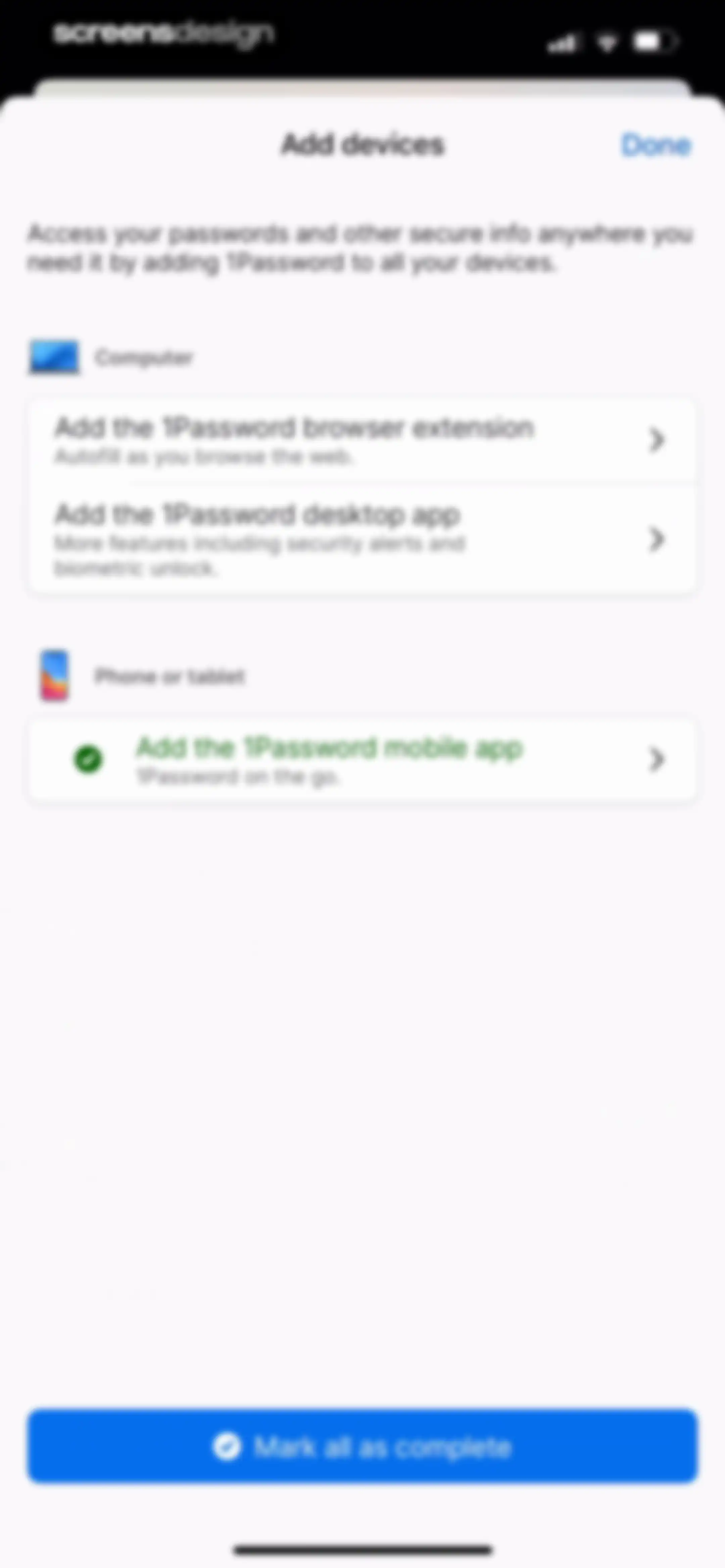 1Password: Password Manager screen 49