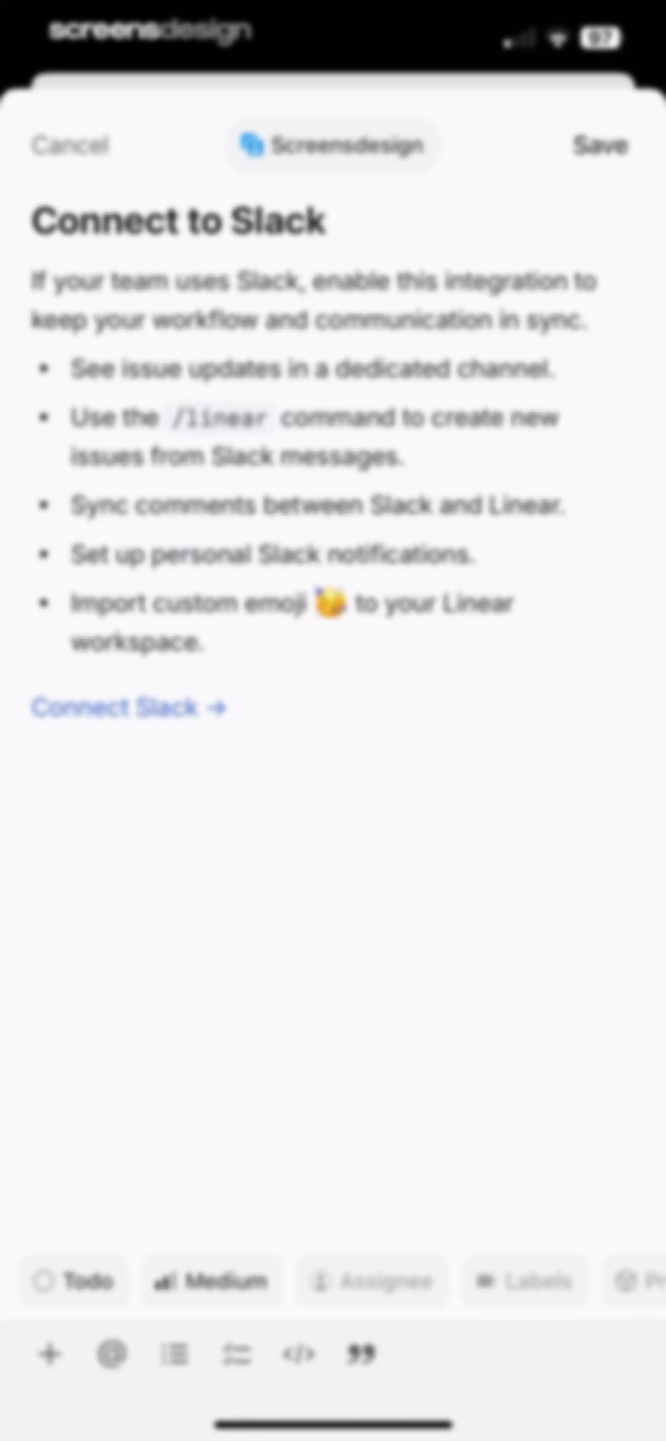 Linear Mobile screen 66